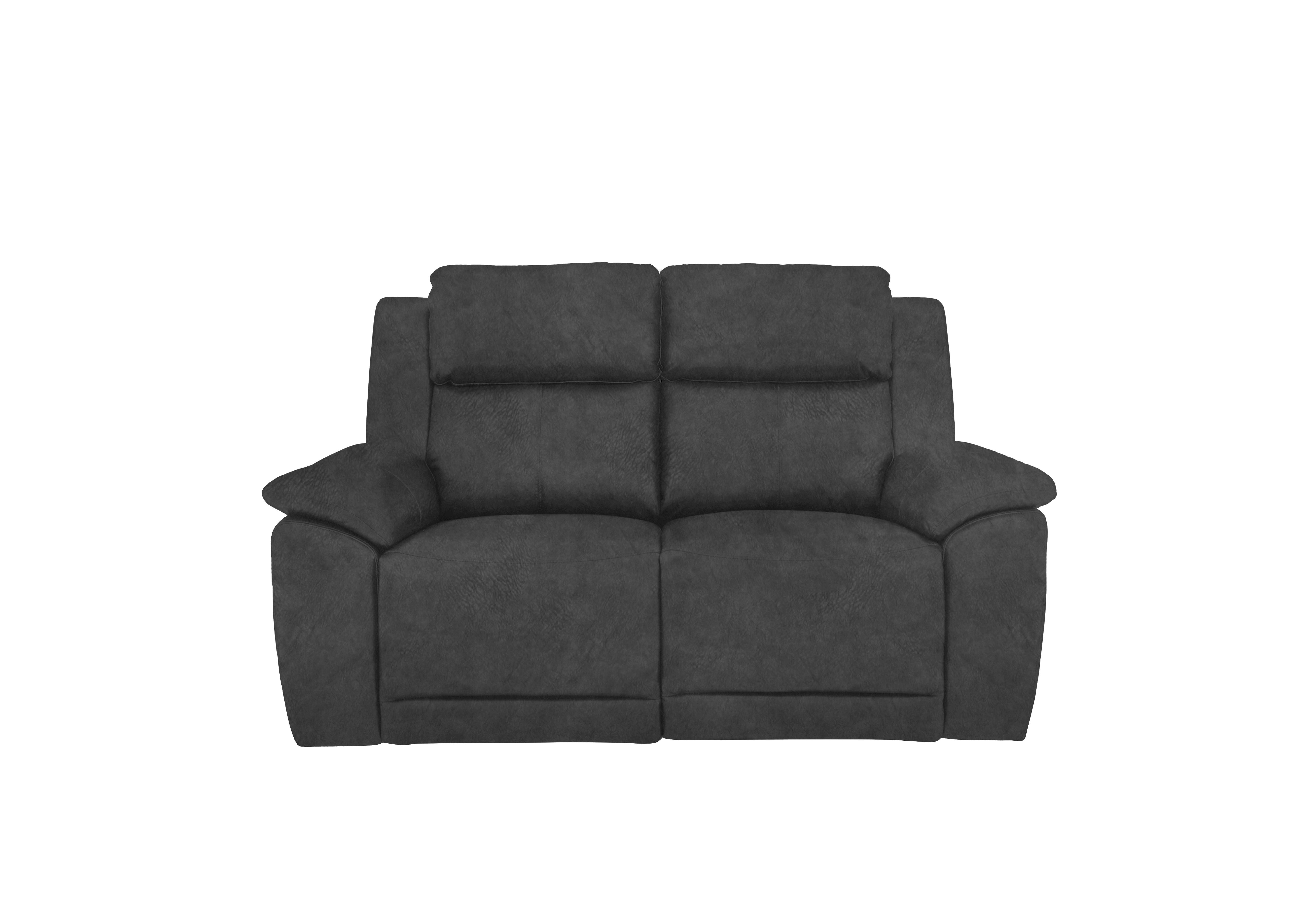 Utah 2 Seater Fabric Power Recliner Sofa with Power Headrests and Power Lumbar in Dark Grey Be-0101 on Furniture Village