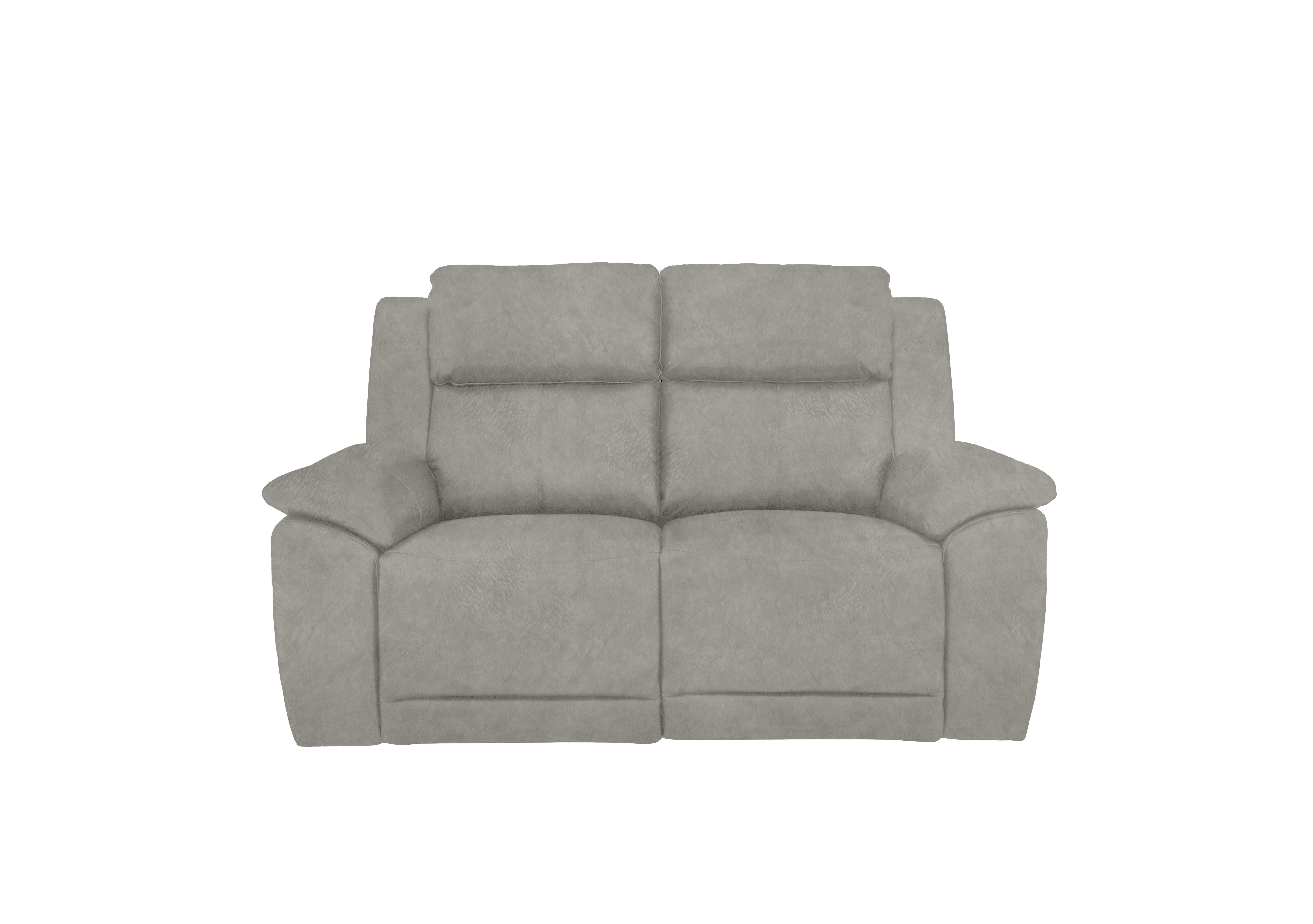 Utah 2 Seater Fabric Power Recliner Sofa with Power Headrests and Power Lumbar in Light Grey Be-0102 on Furniture Village