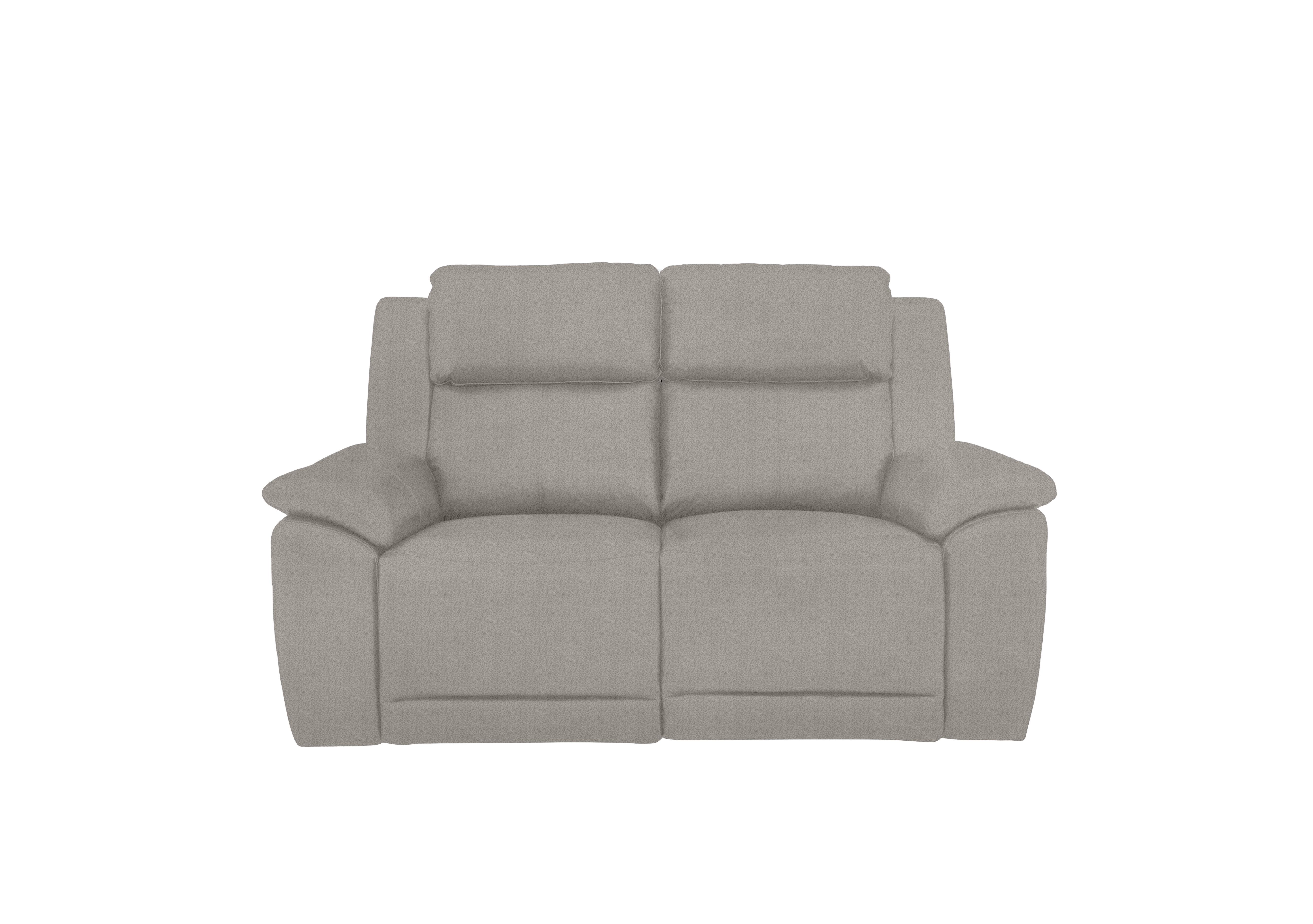 Utah 2 Seater Fabric Power Recliner Sofa with Power Headrests and Power Lumbar in Rosy Light Grey Rs-0102 on Furniture Village