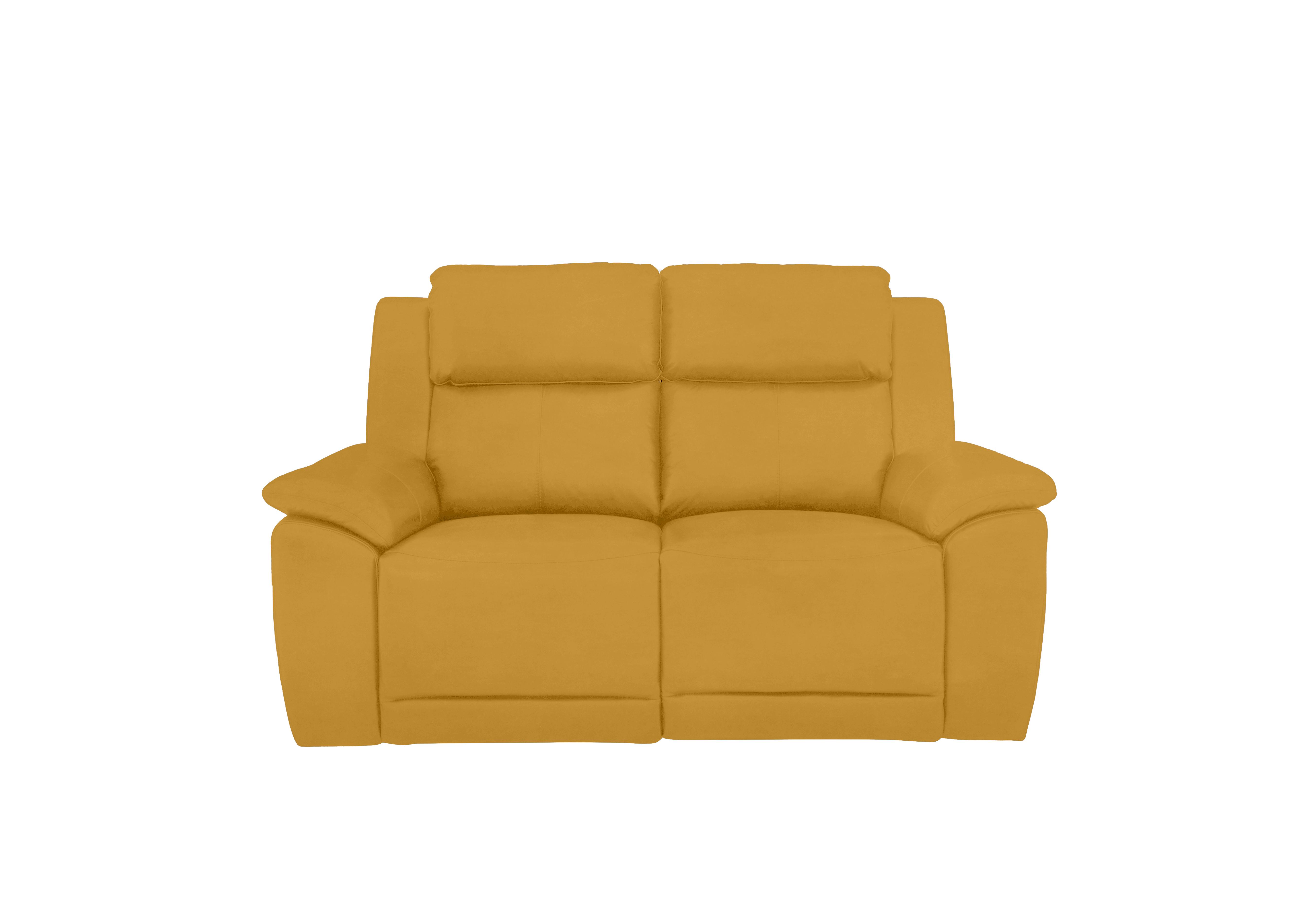 Utah 2 Seater Fabric Power Recliner Sofa with Power Headrests and Power Lumbar in Velvet Giallo Vv-0310 on Furniture Village