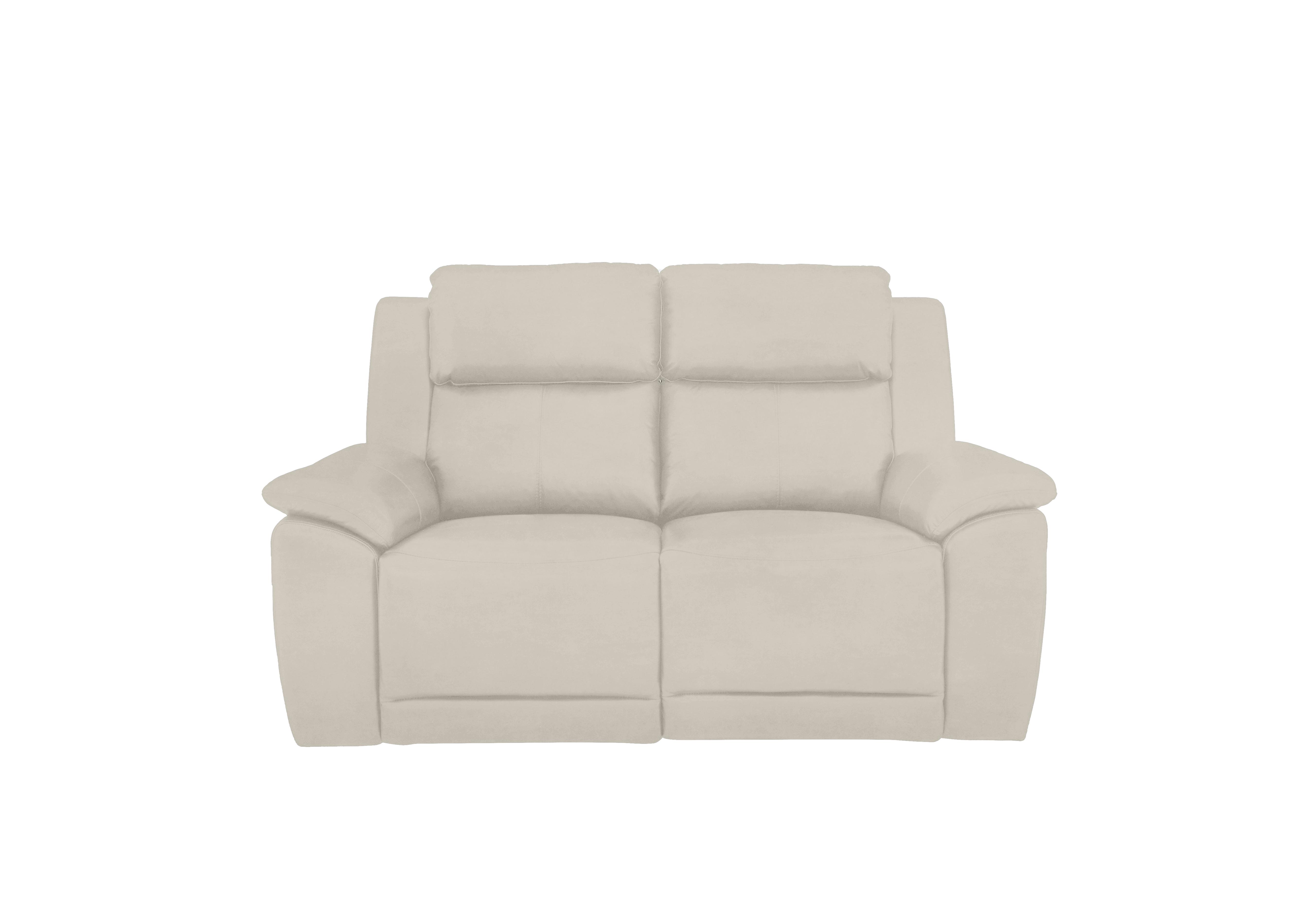 Utah 2 Seater Fabric Power Recliner Sofa with Power Headrests and Power Lumbar in Velvet White Vv-0307 on Furniture Village