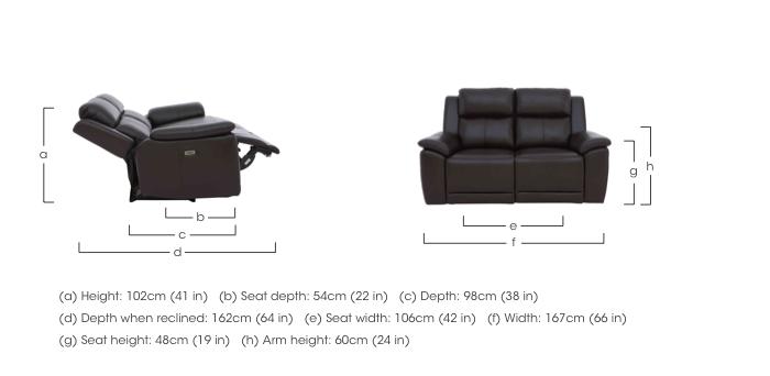 Utah 2 Seater Leather Power Recliner Sofa with Power Headrests and Power Lumbar in  on Furniture Village