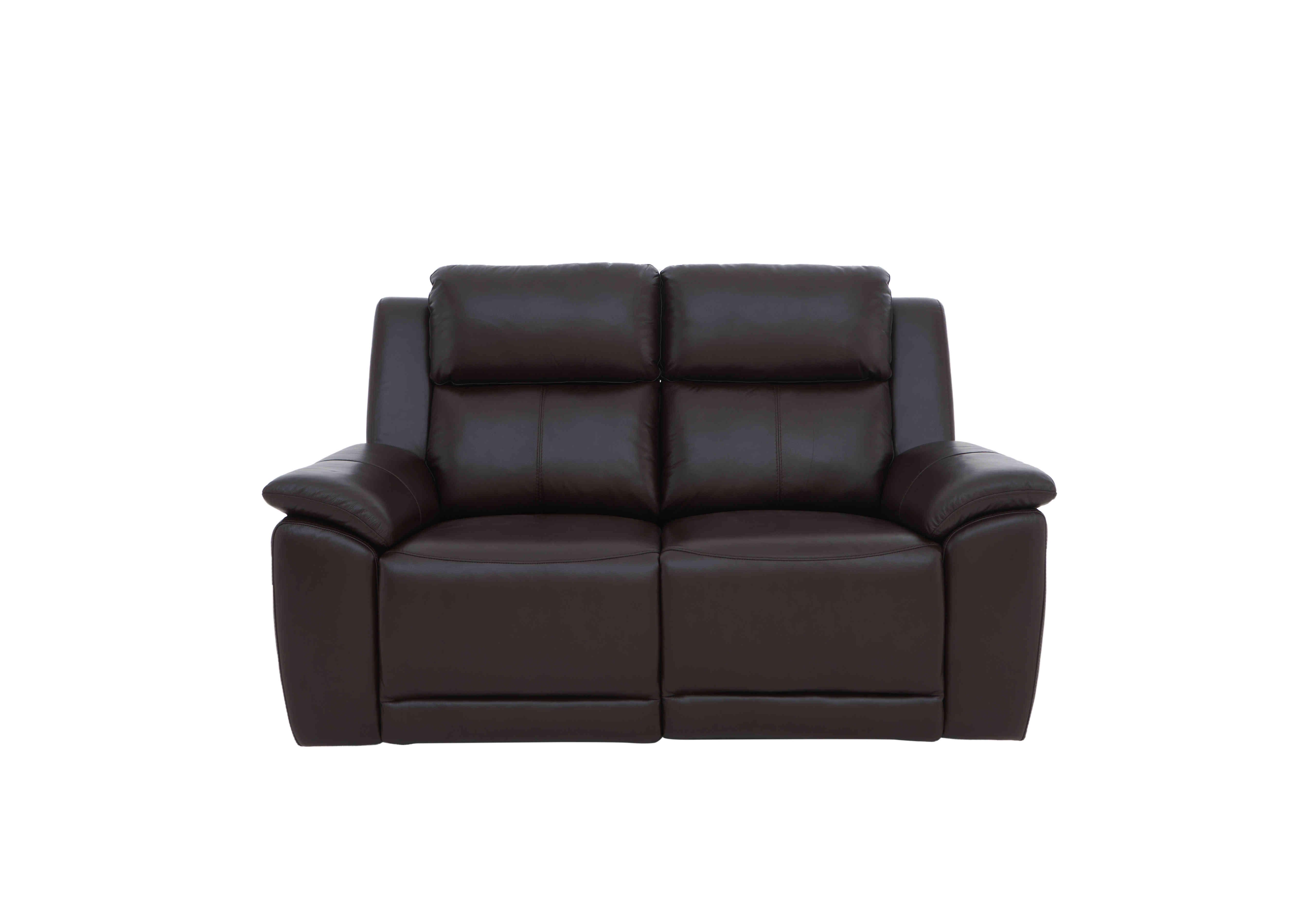 Utah 2 Seater Leather Power Recliner Sofa with Power Headrests and Power Lumbar in Espresso Lx-6413 on Furniture Village