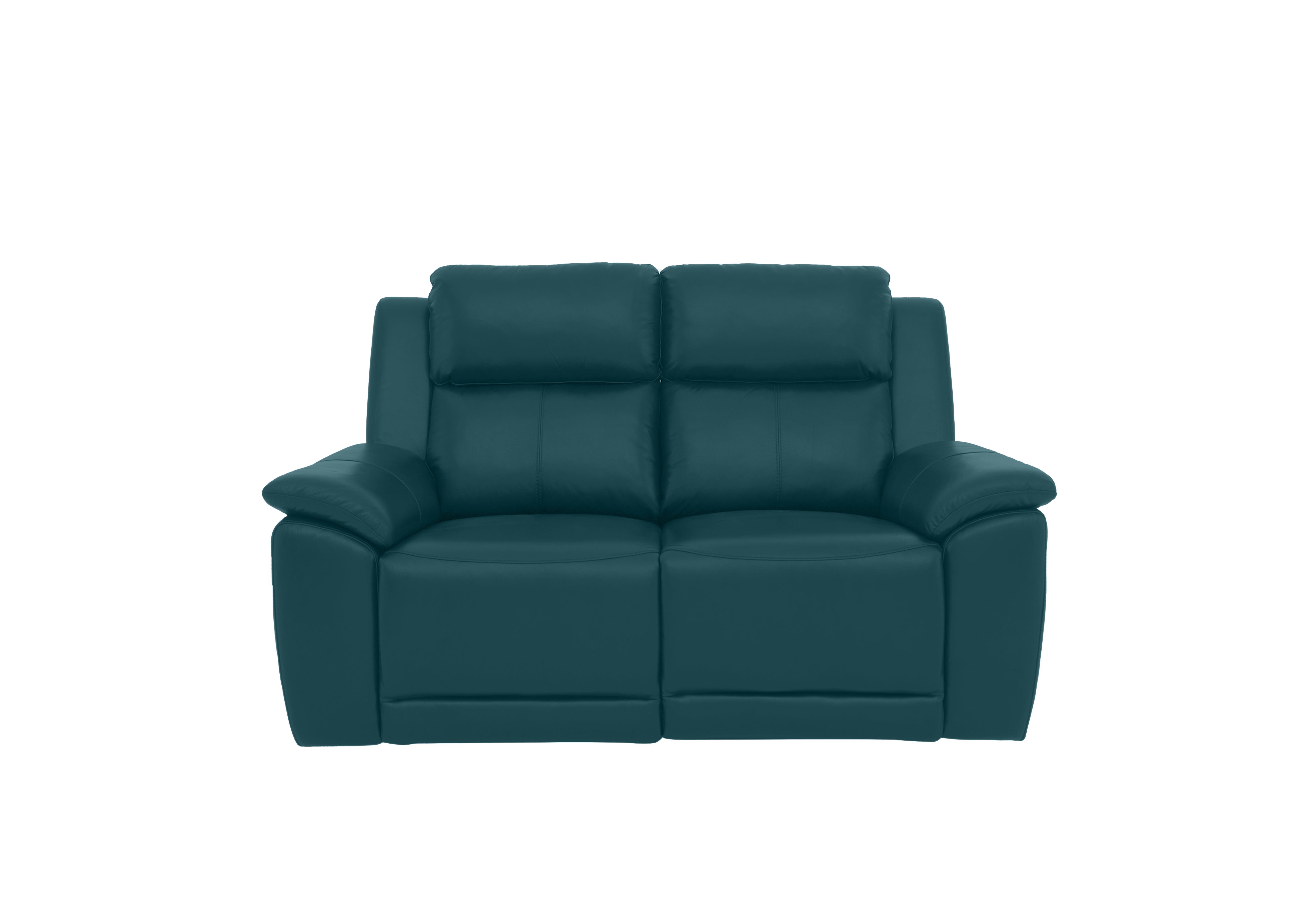 Utah 2 Seater Leather Power Recliner Sofa with Power Headrests and Power Lumbar in Midnight Jade Matte Le-9324 on Furniture Village