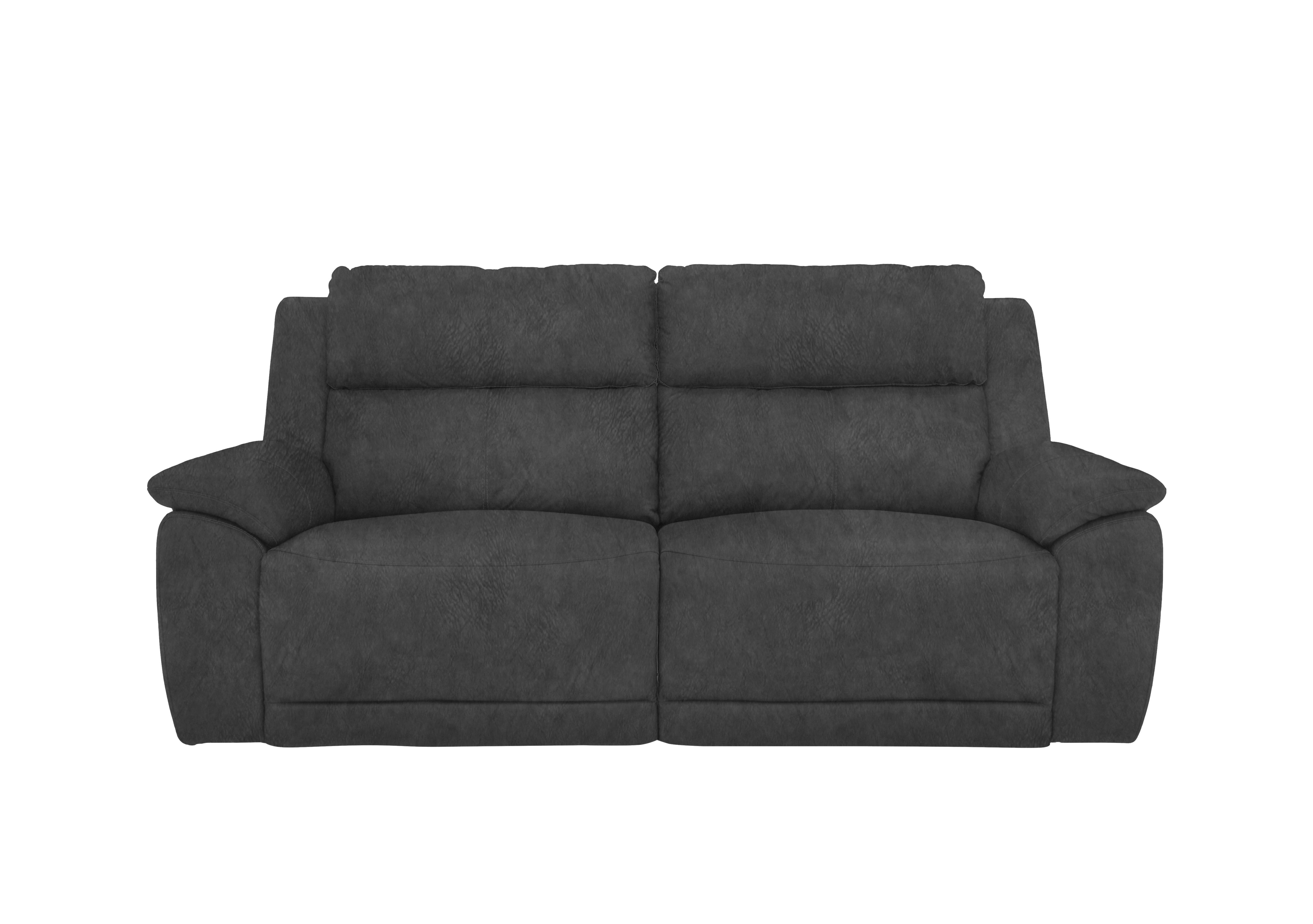 Utah 3 Seater Fabric Power Recliner Sofa with Power Headrests and Power Lumbar in Dark Grey Be-0101 on Furniture Village