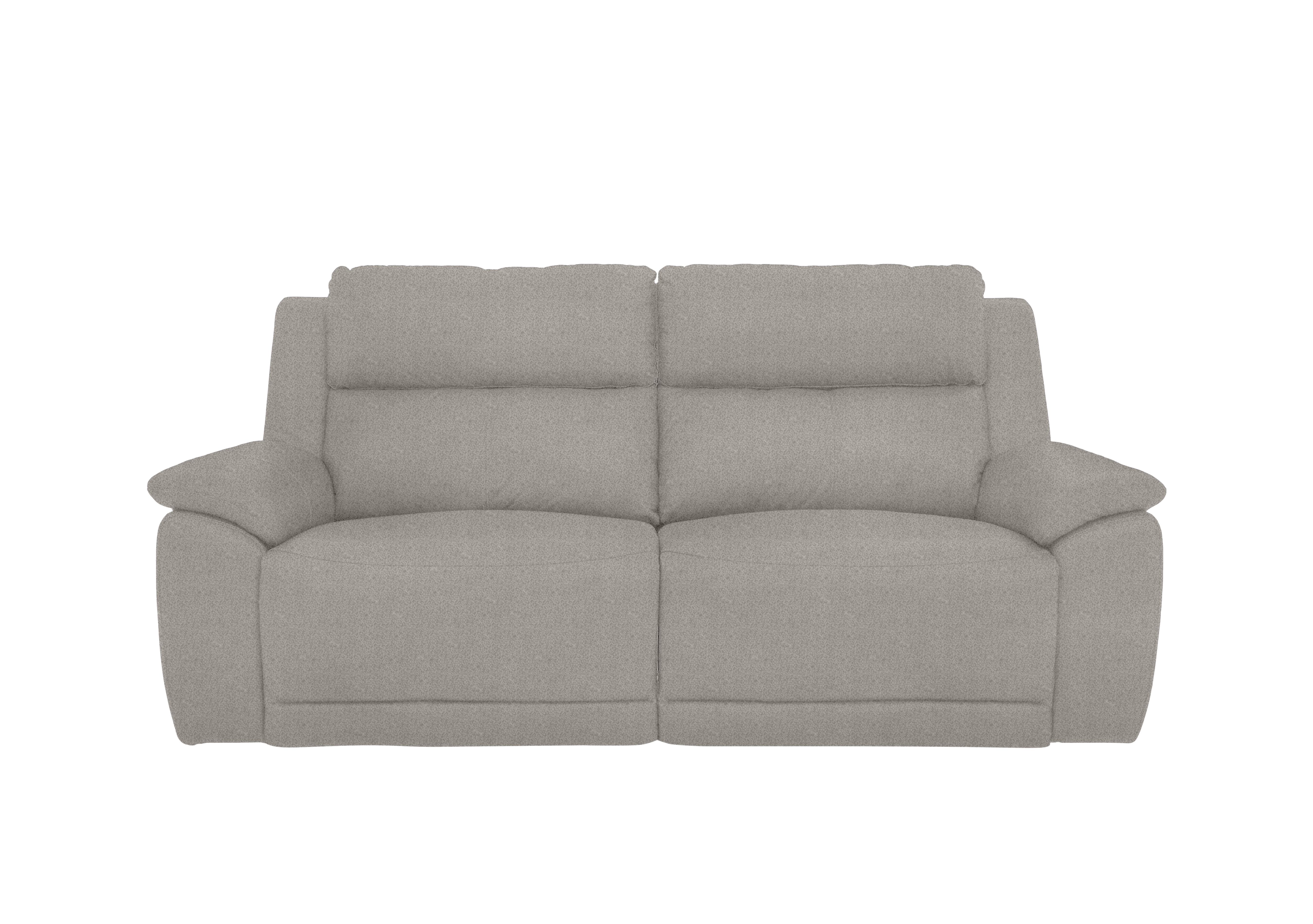 Utah 3 Seater Fabric Power Recliner Sofa with Power Headrests and Power Lumbar in Rosy Light Grey Rs-0102 on Furniture Village