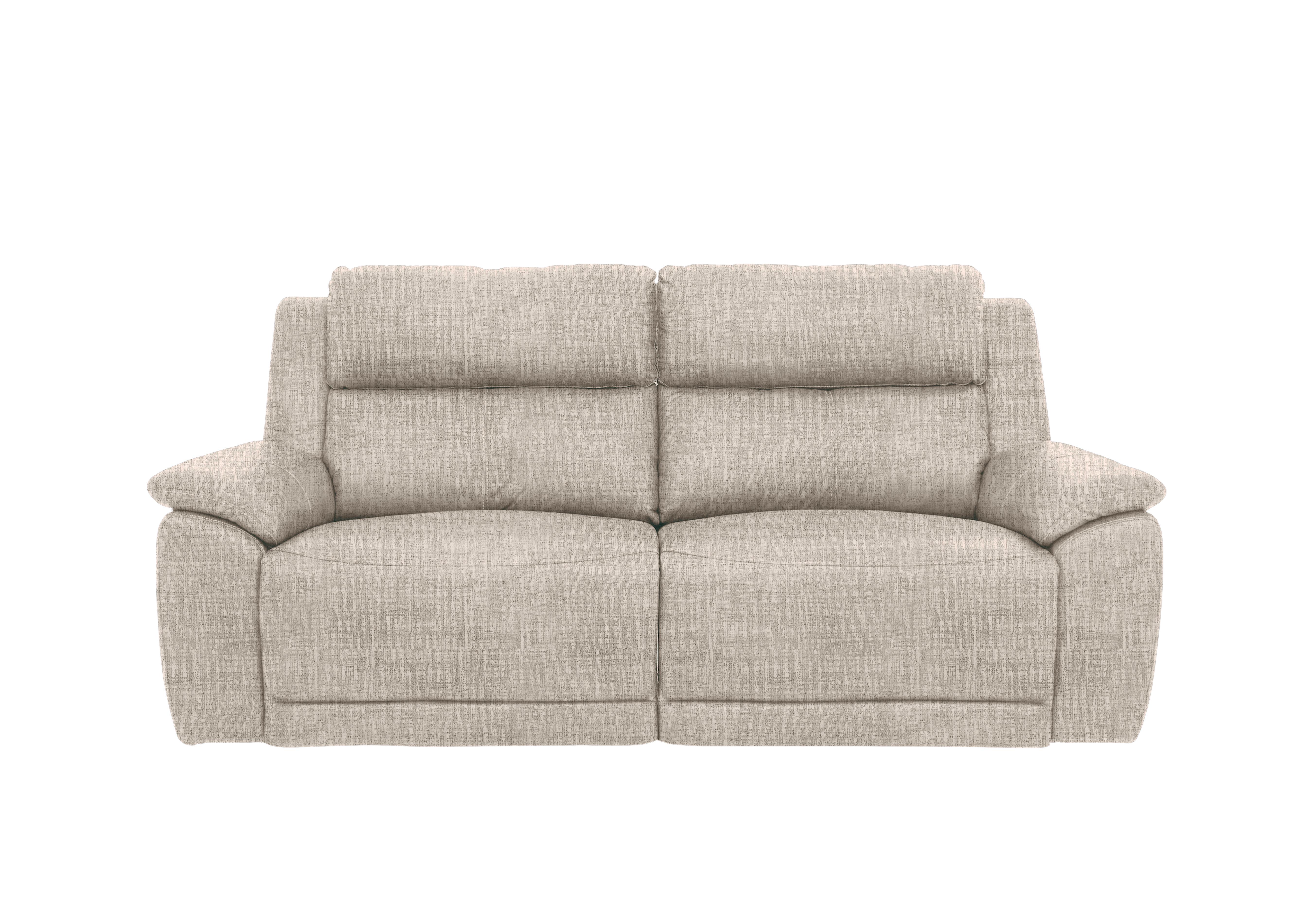 Utah 3 Seater Fabric Power Recliner Sofa with Power Headrests and Power Lumbar in Stone We-0102 on Furniture Village