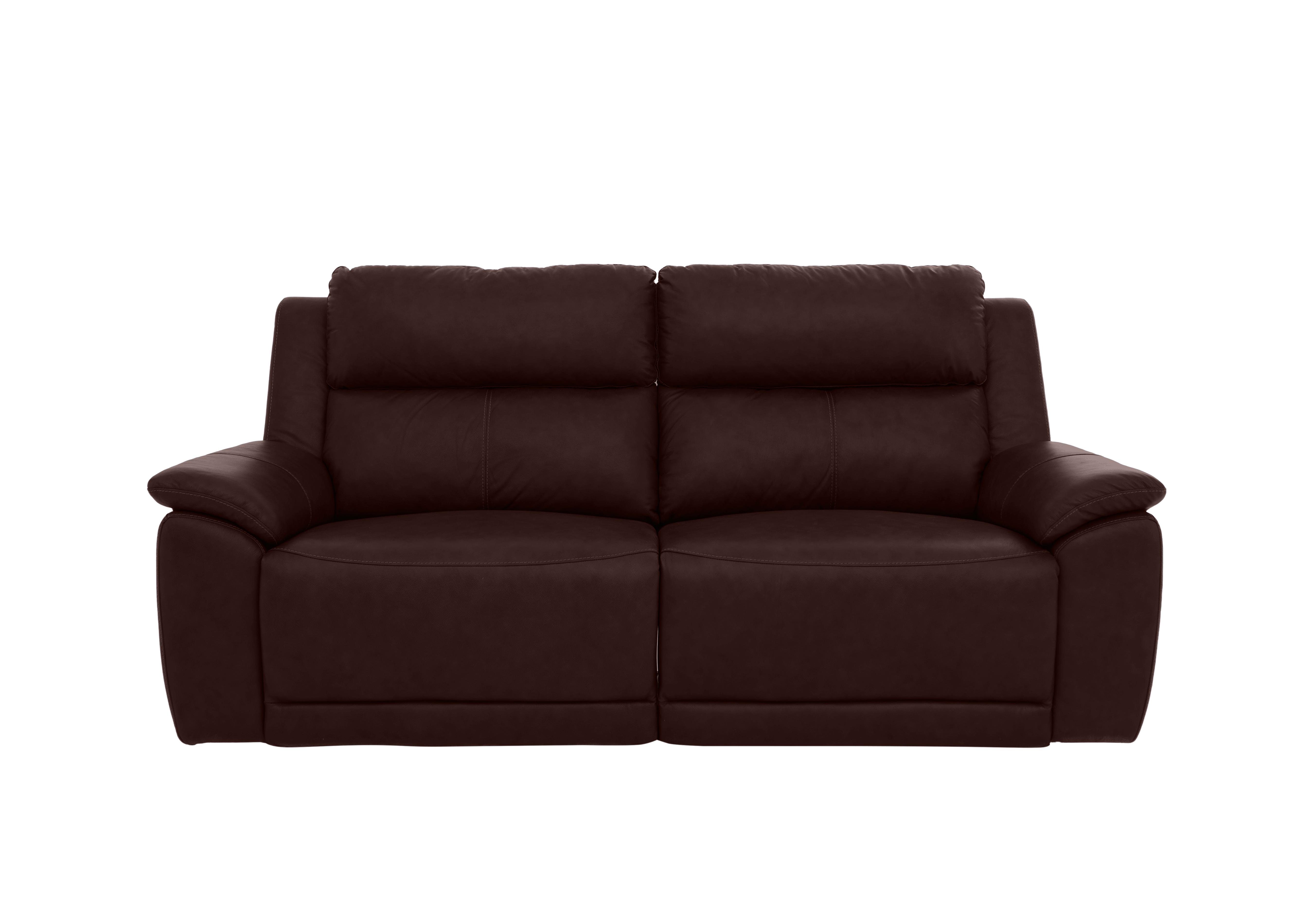 Utah 3 Seater Leather Power Recliner Sofa with Power Headrests and Power Lumbar in Burgundy Lx-6402 on Furniture Village