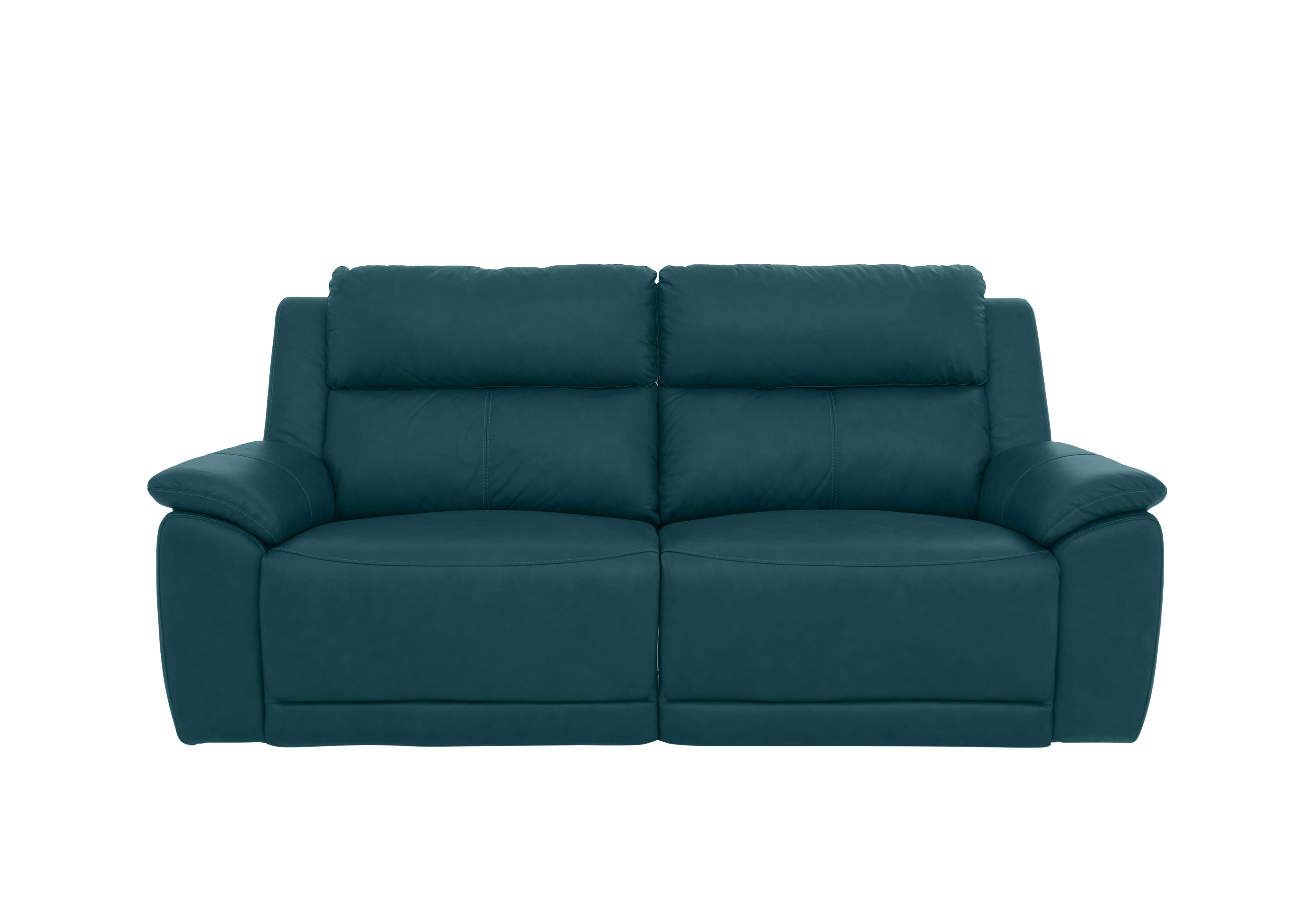 Utah 3 Seater Leather Power Recliner Sofa with Power Headrests and Power Lumbar in Midnight Jade Le-9314 on Furniture Village