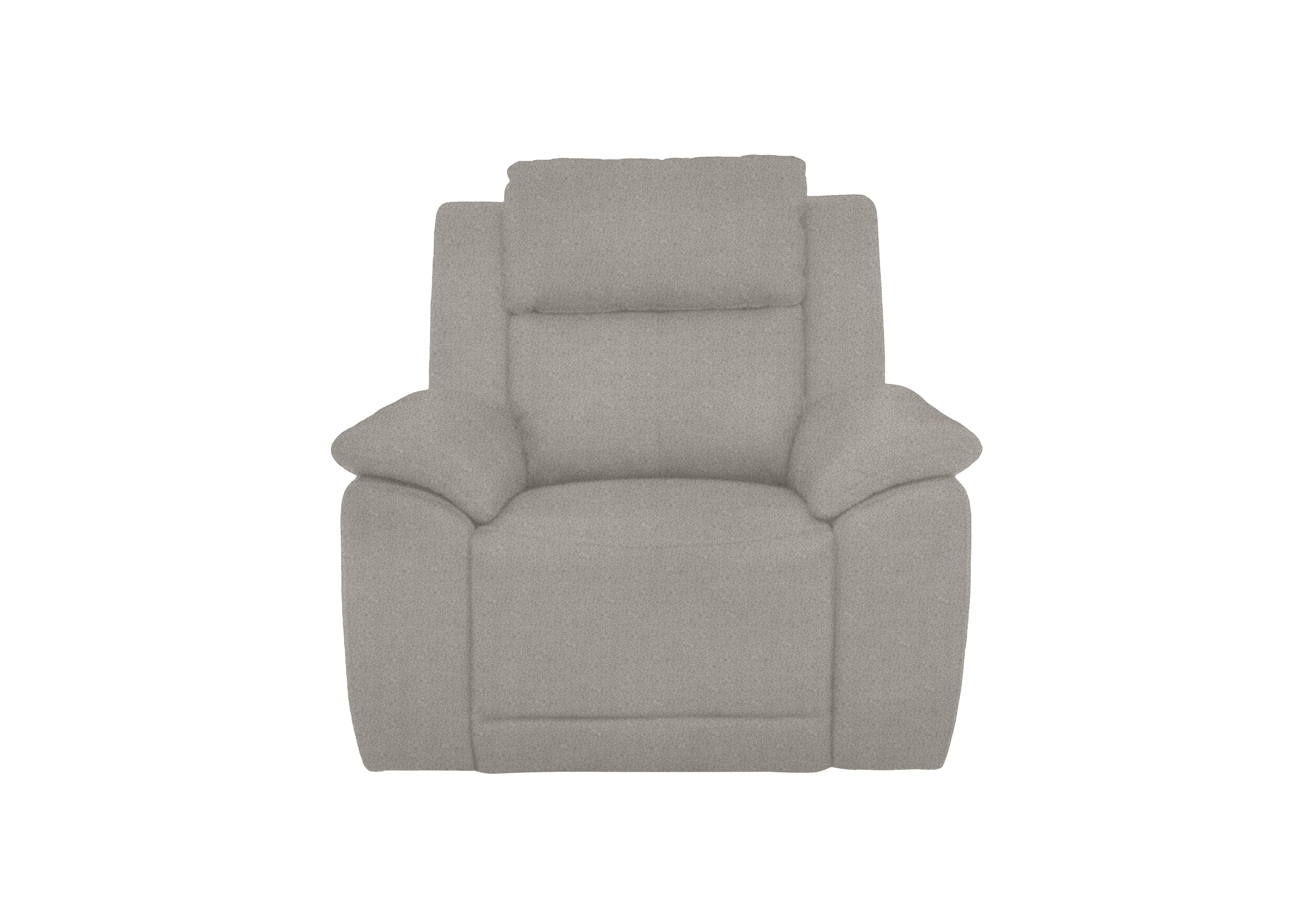 Utah Fabric Power Recliner Chair with Power Headrest and Power Lumbar in Rosy Light Grey Rs-0102 on Furniture Village