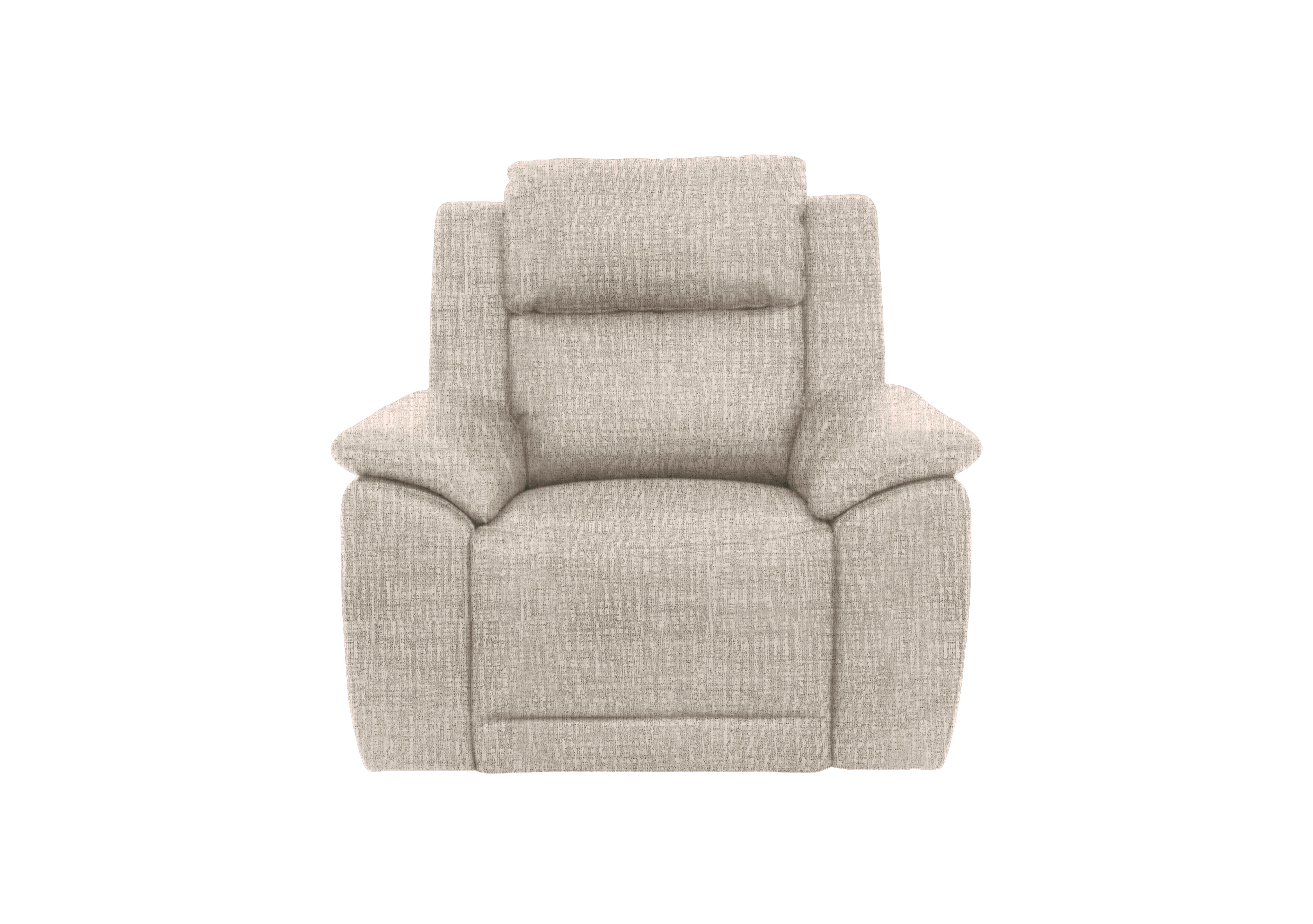Utah Fabric Power Recliner Chair with Power Headrest and Power Lumbar in Stone We-0102 on Furniture Village