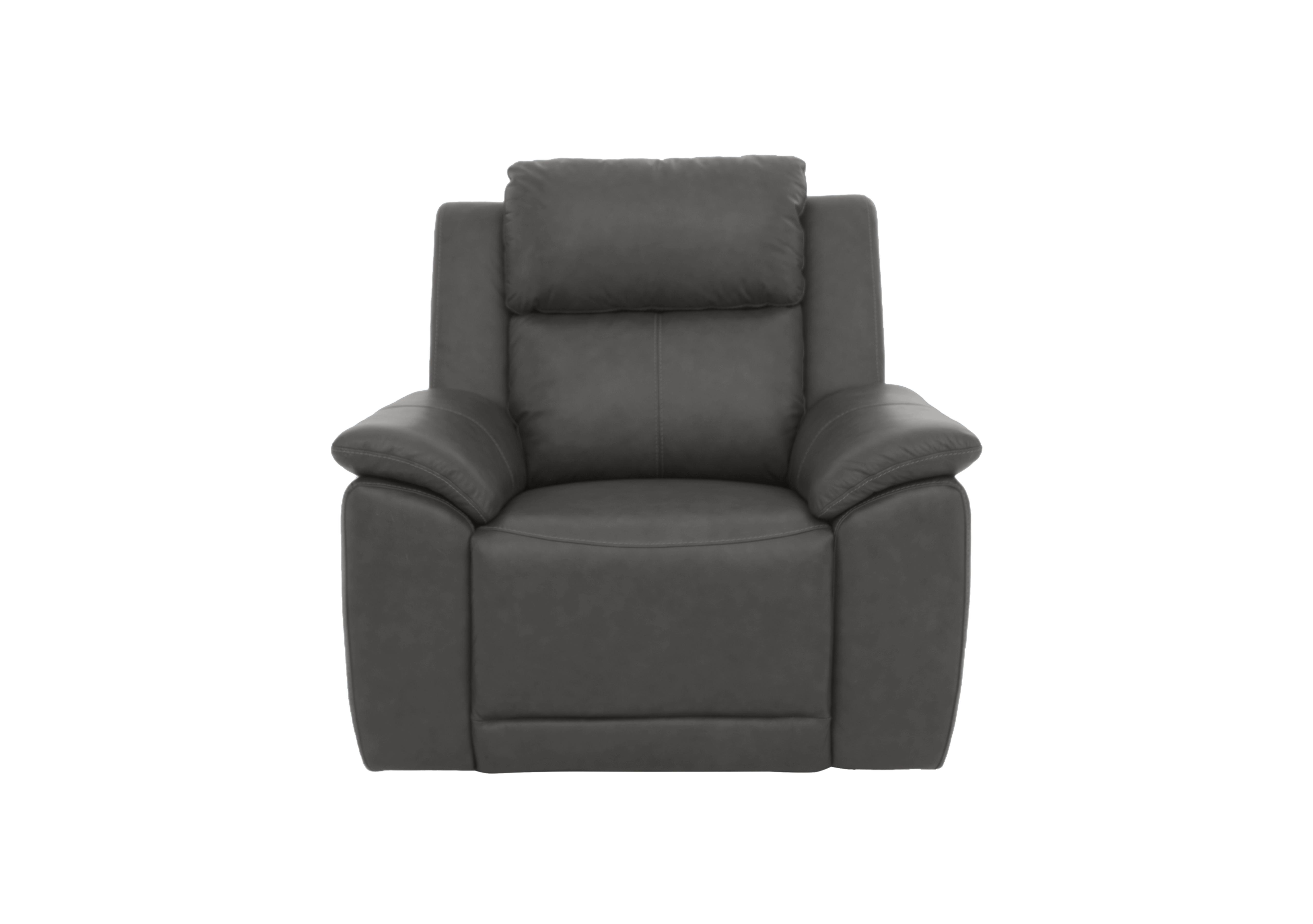 Utah Leather Power Recliner Chair with Power Headrest and Power Lumbar in Grey Le-9308 on Furniture Village