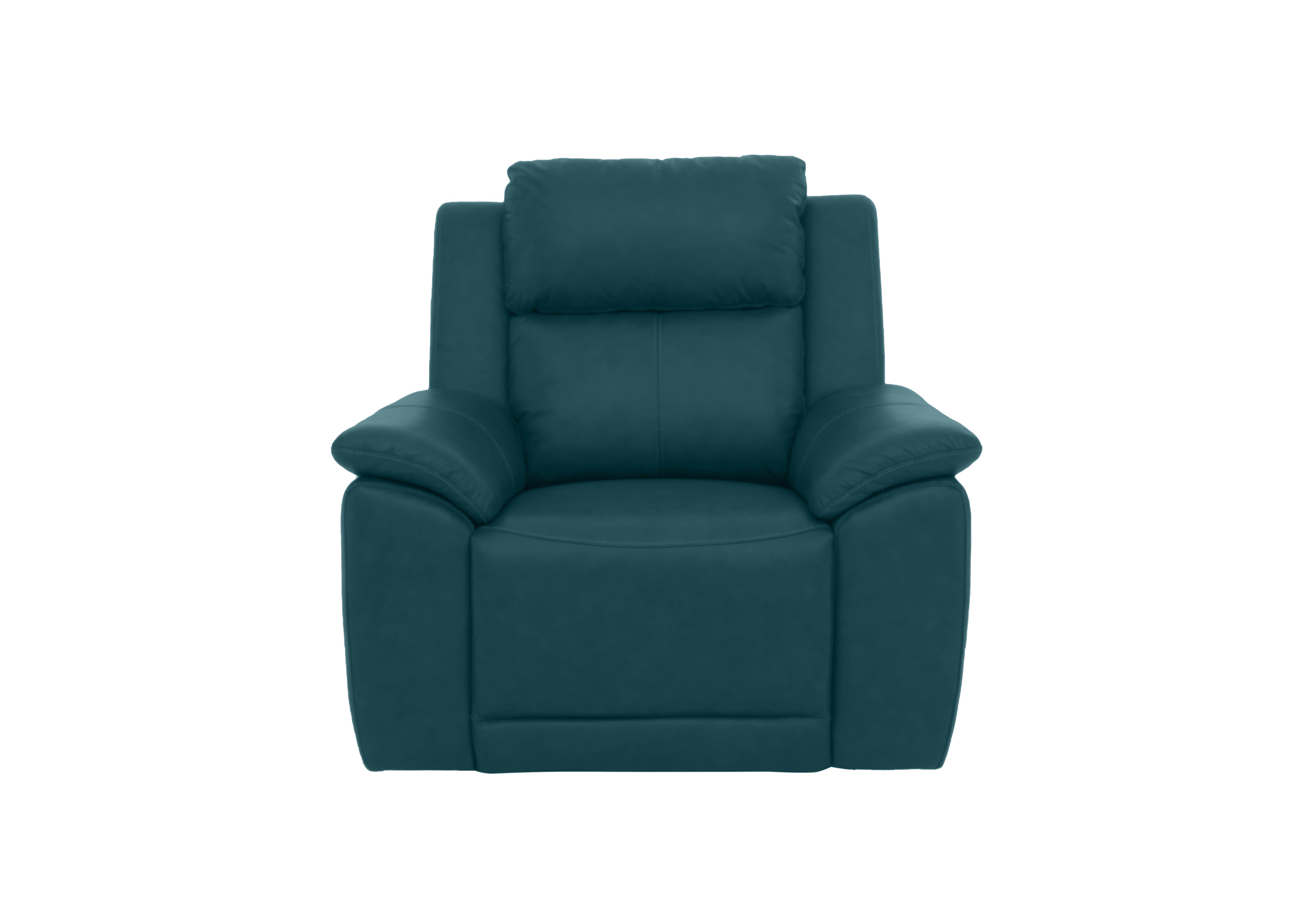 Utah Leather Power Recliner Chair with Power Headrest and Power Lumbar in Midnight Jade Le-9314 on Furniture Village