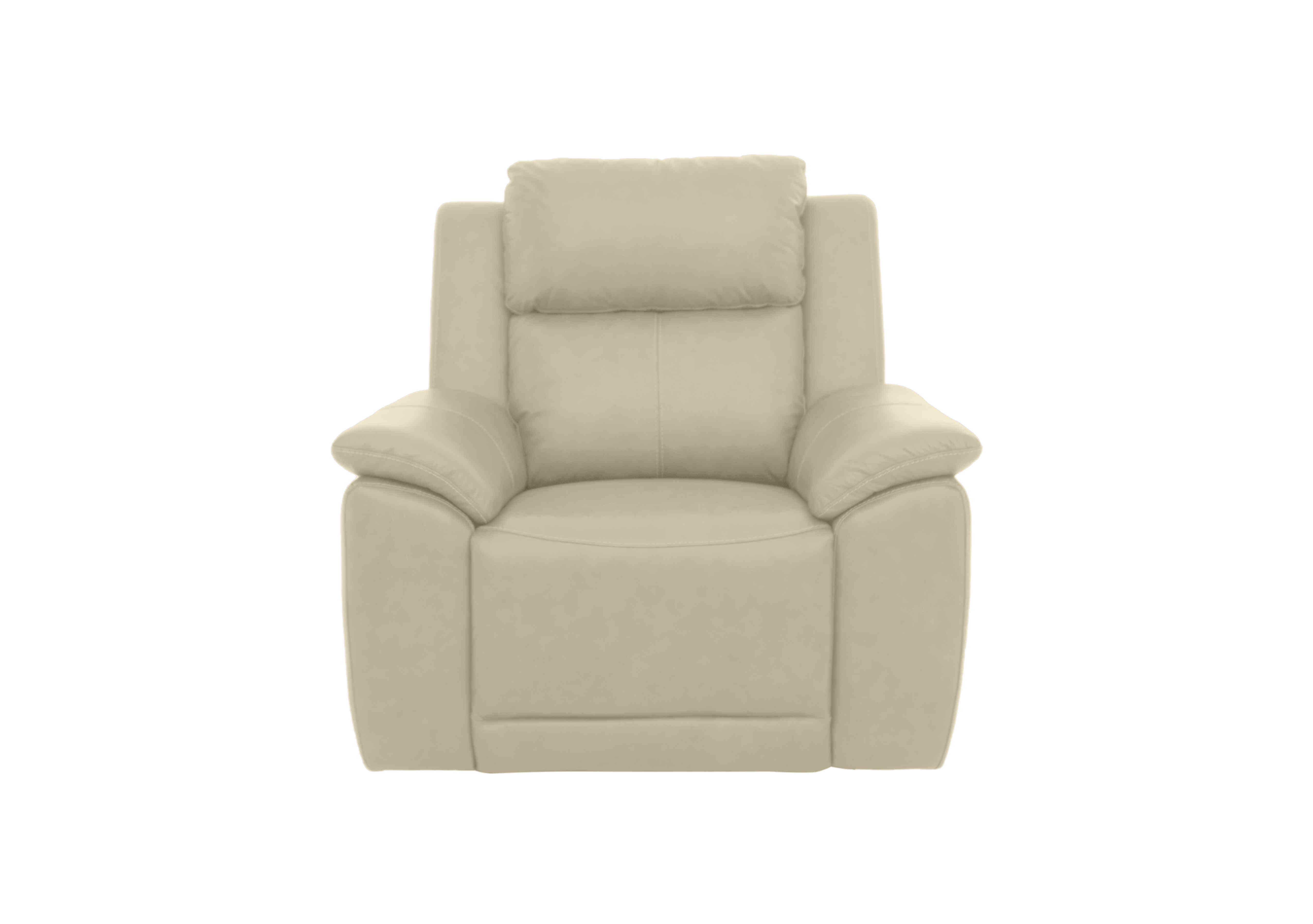 Utah Leather Power Recliner Chair with Power Headrest and Power Lumbar in Natural Sand La-4827 on Furniture Village