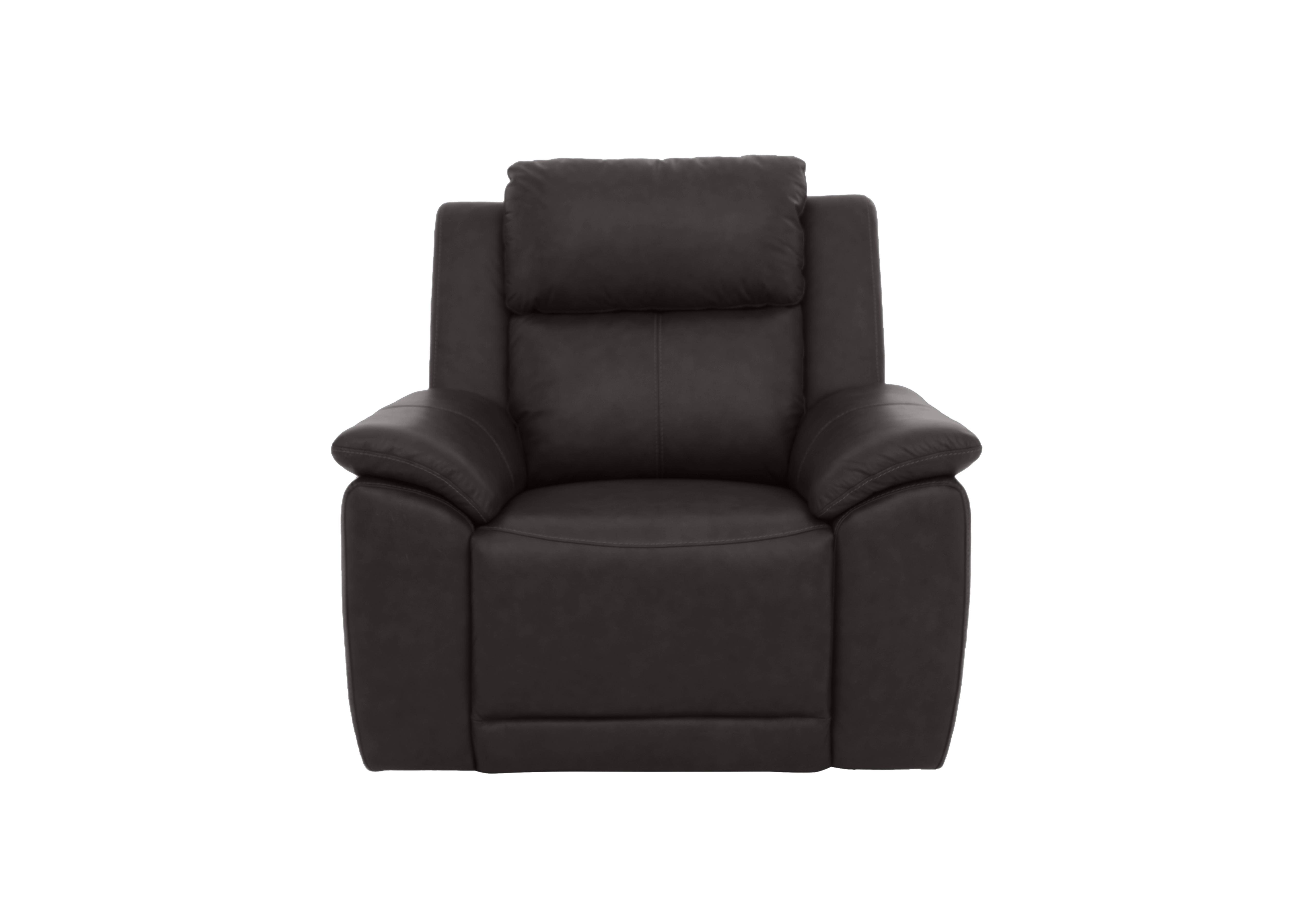 Utah Leather Power Recliner Chair with Power Headrest and Power Lumbar in Starry Grey Lx-6409 on Furniture Village