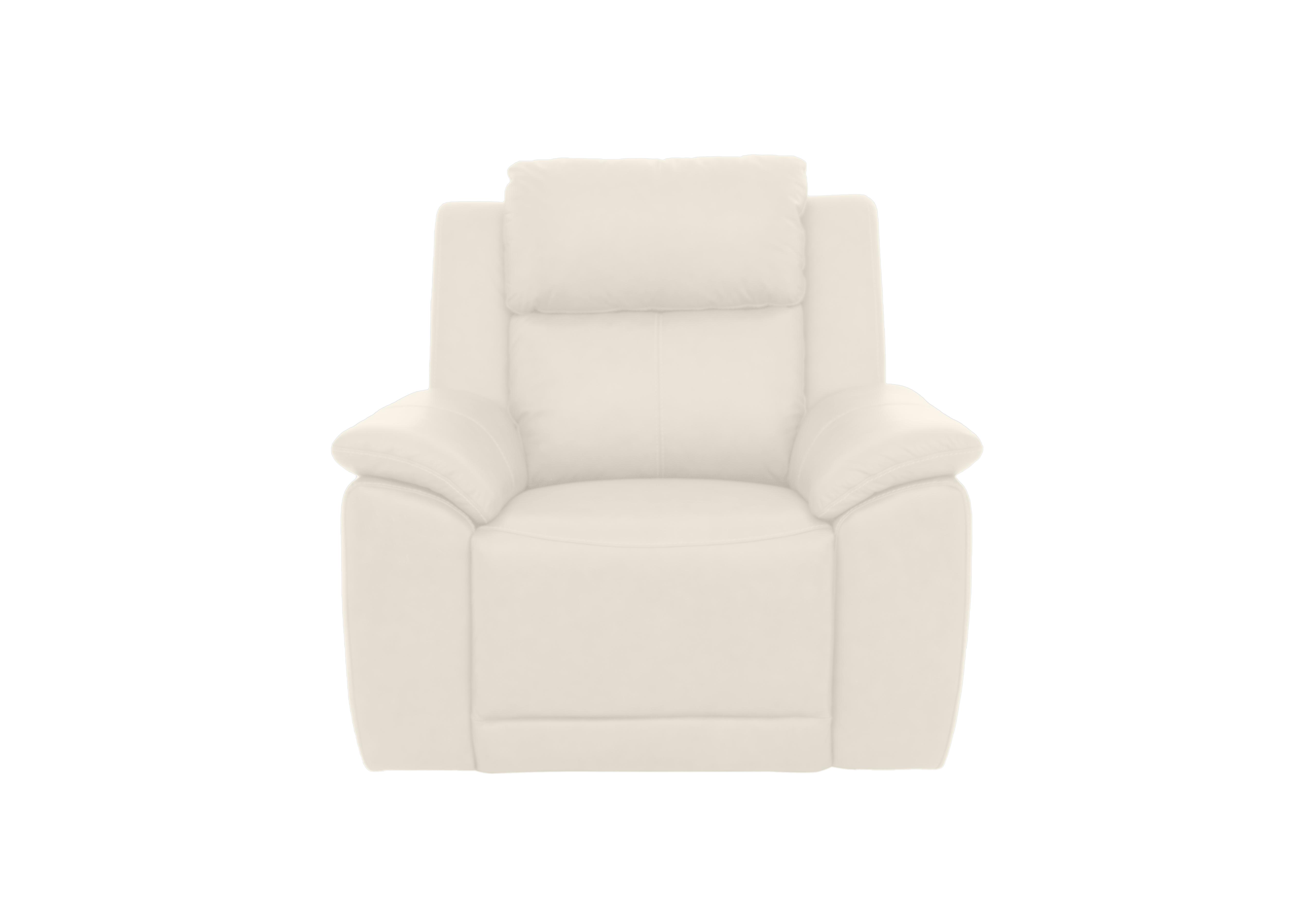 Utah Leather Power Recliner Chair with Power Headrest and Power Lumbar in White Le-9307 on Furniture Village