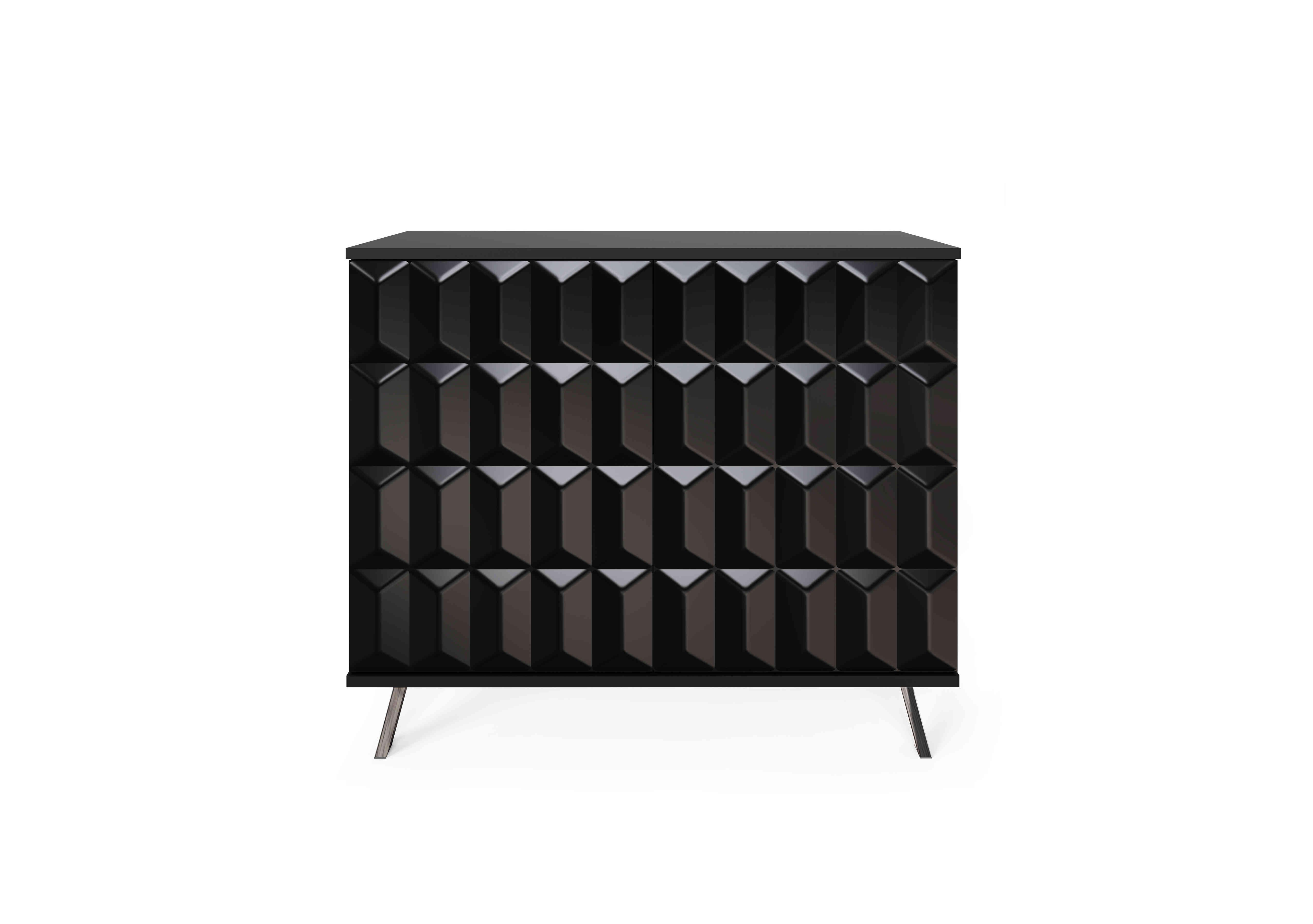 Alpha 2 Door Sideboard with SMART Lighting in Black on Furniture Village