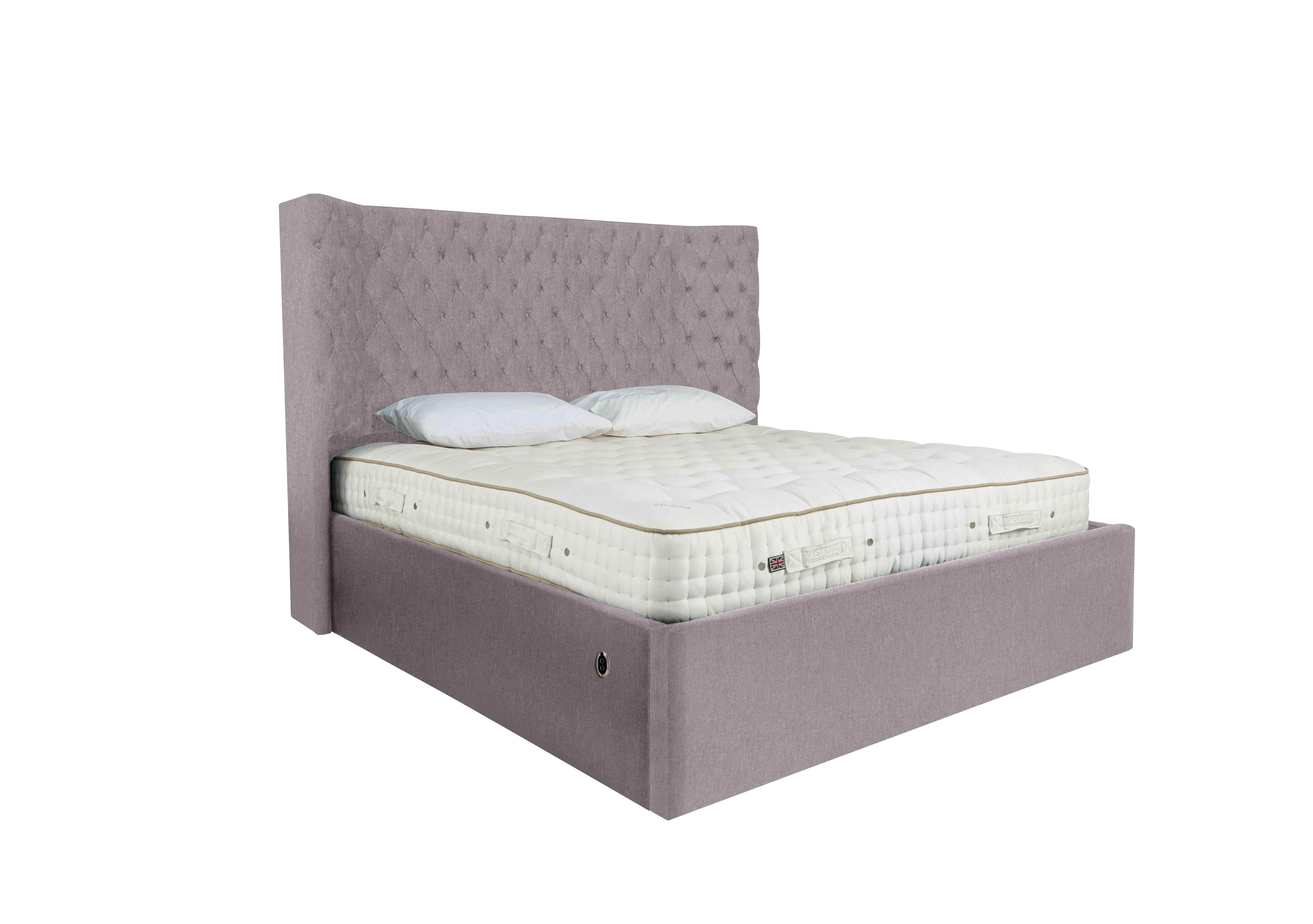 Maximus Electric Ottoman Bed Frame in Linnet Nickel on Furniture Village