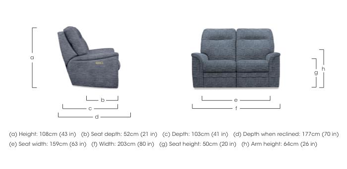 Hudson 23 Large 2 Seater Fabric Power Recliner Sofa with Power Headrests and Power Lumbar in  on Furniture Village