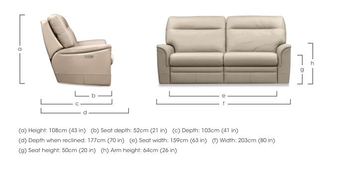 Hudson 23 Large 2 Seater Leather Sofa in  on Furniture Village