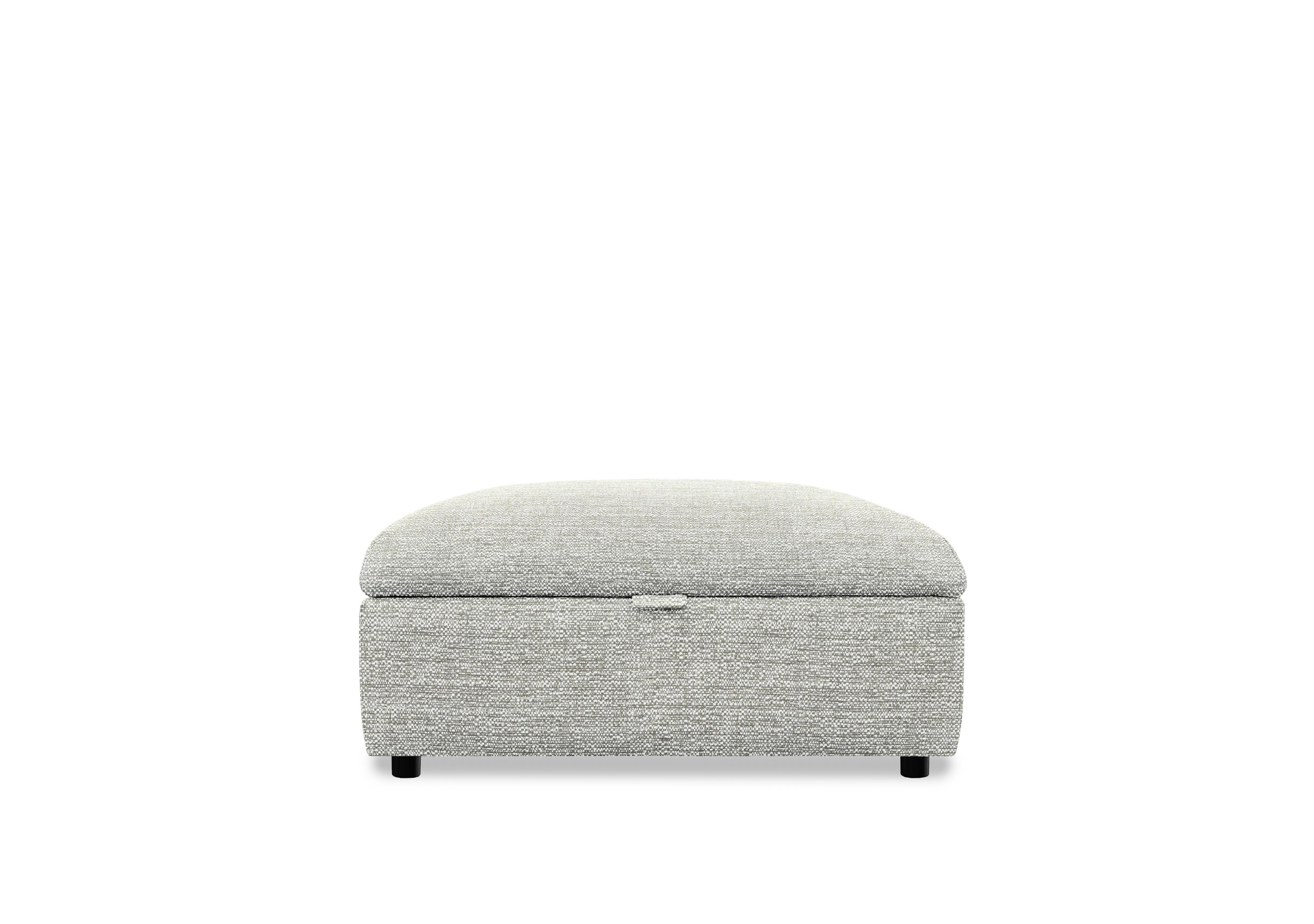 Hudson 23 Fabric Storage Stool in Caledonian Silver 001300-0095 on Furniture Village