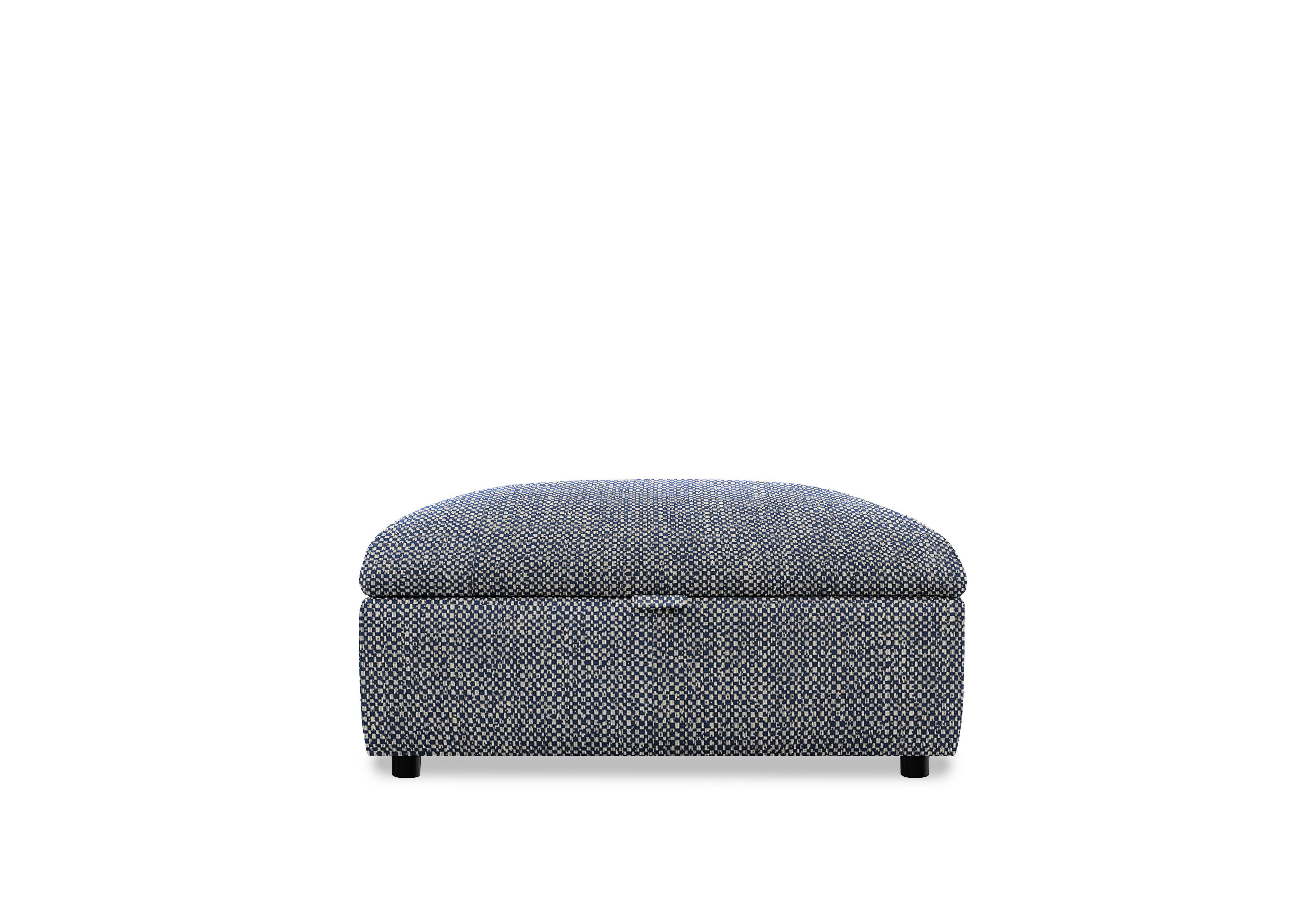 Hudson 23 Fabric Storage Stool in Metric Navy 001477-0088 on Furniture Village
