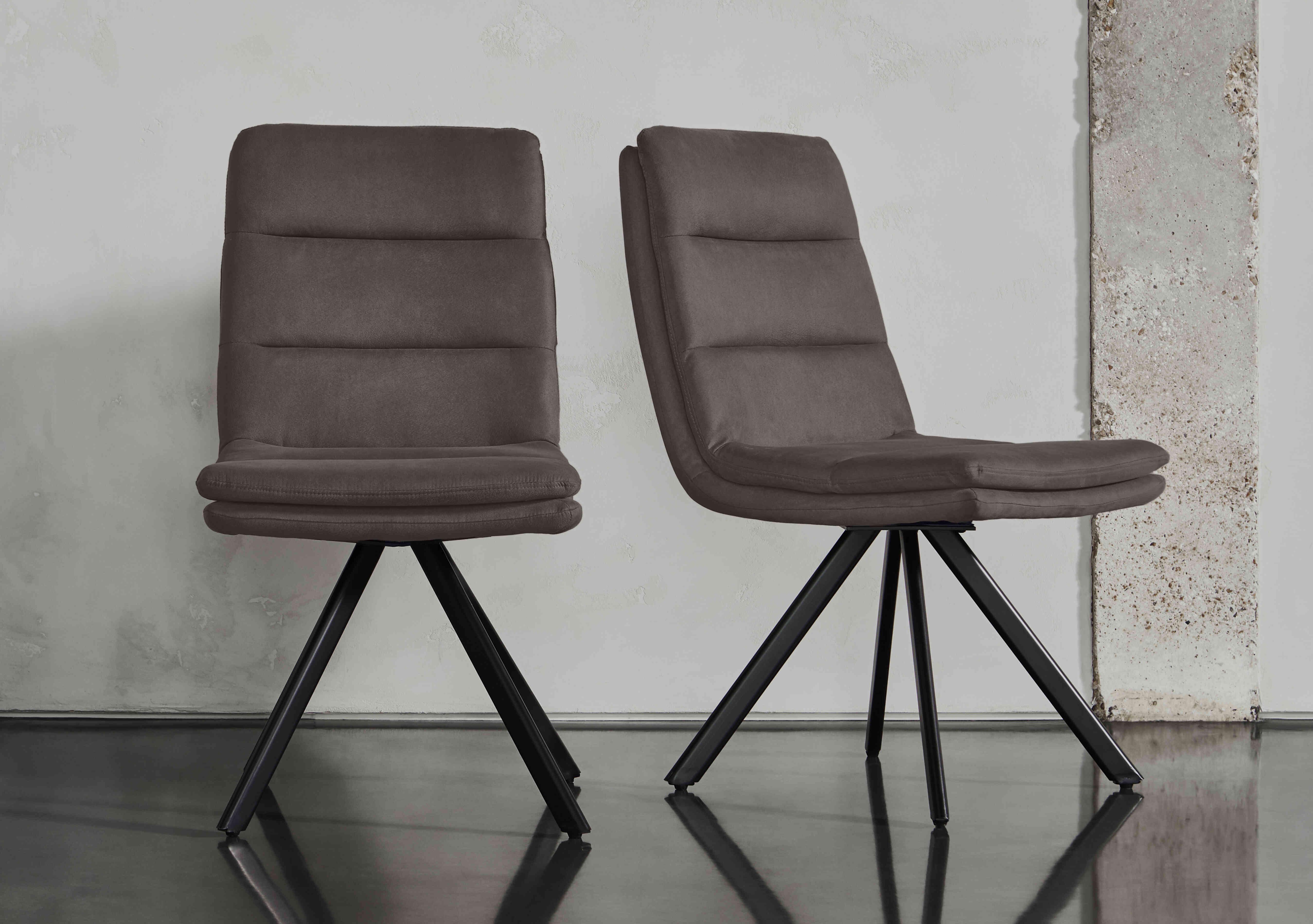 Njord Fabric Swivel Dining Chair in  on Furniture Village