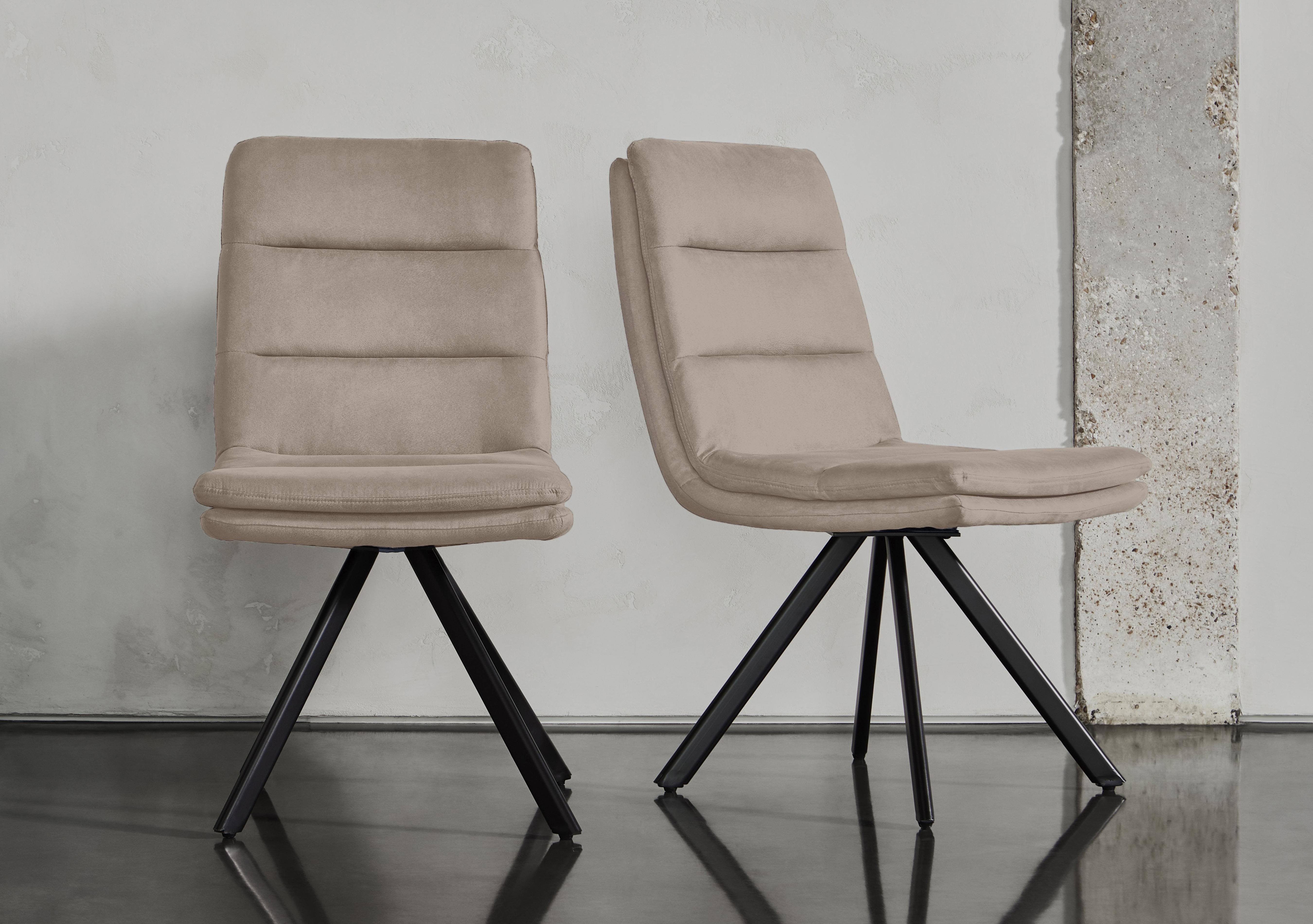 Njord Pair of Dining Chairs in Sand on Furniture Village