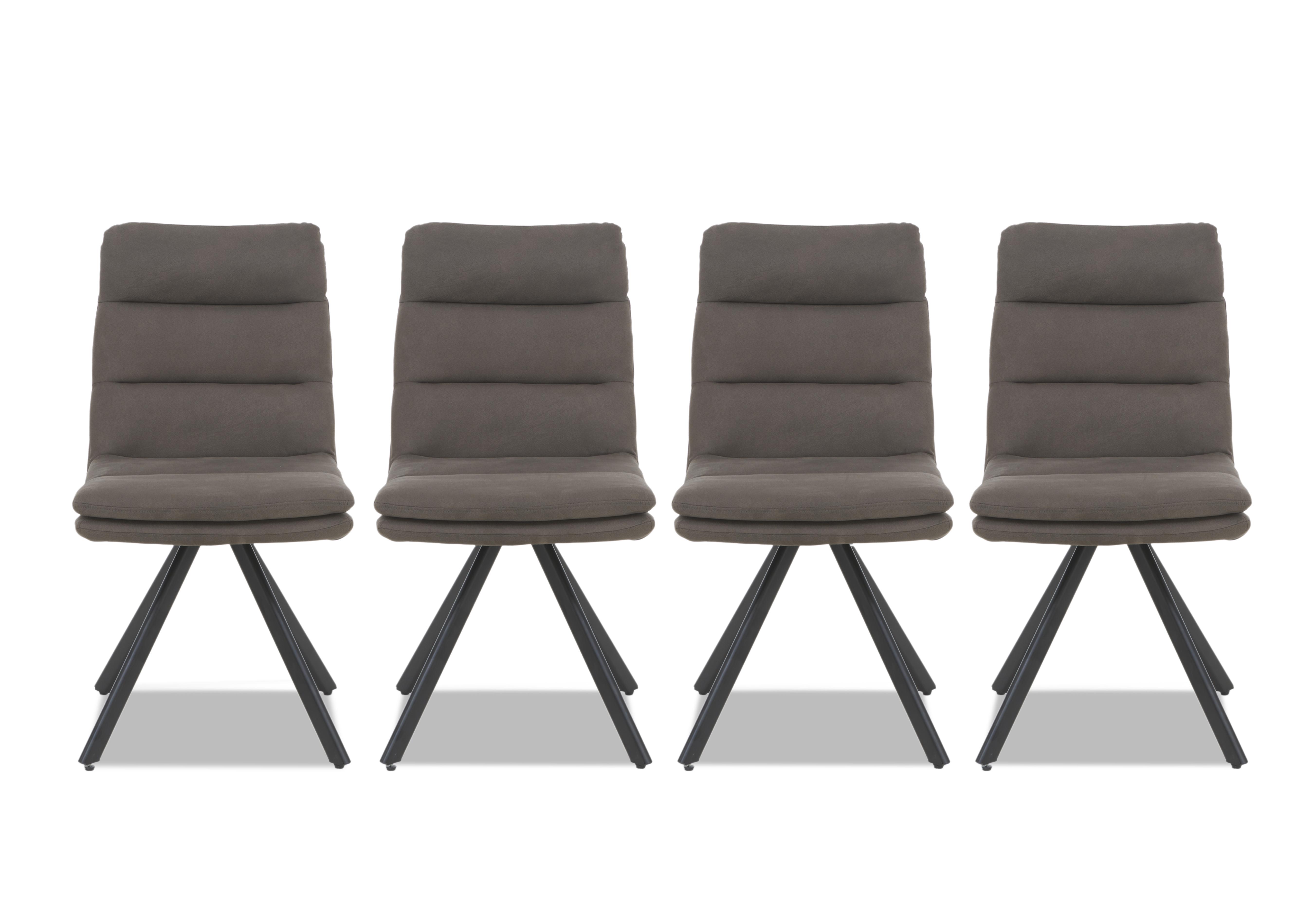 Njord Set of 4 Dining Chairs in Anthracite on Furniture Village