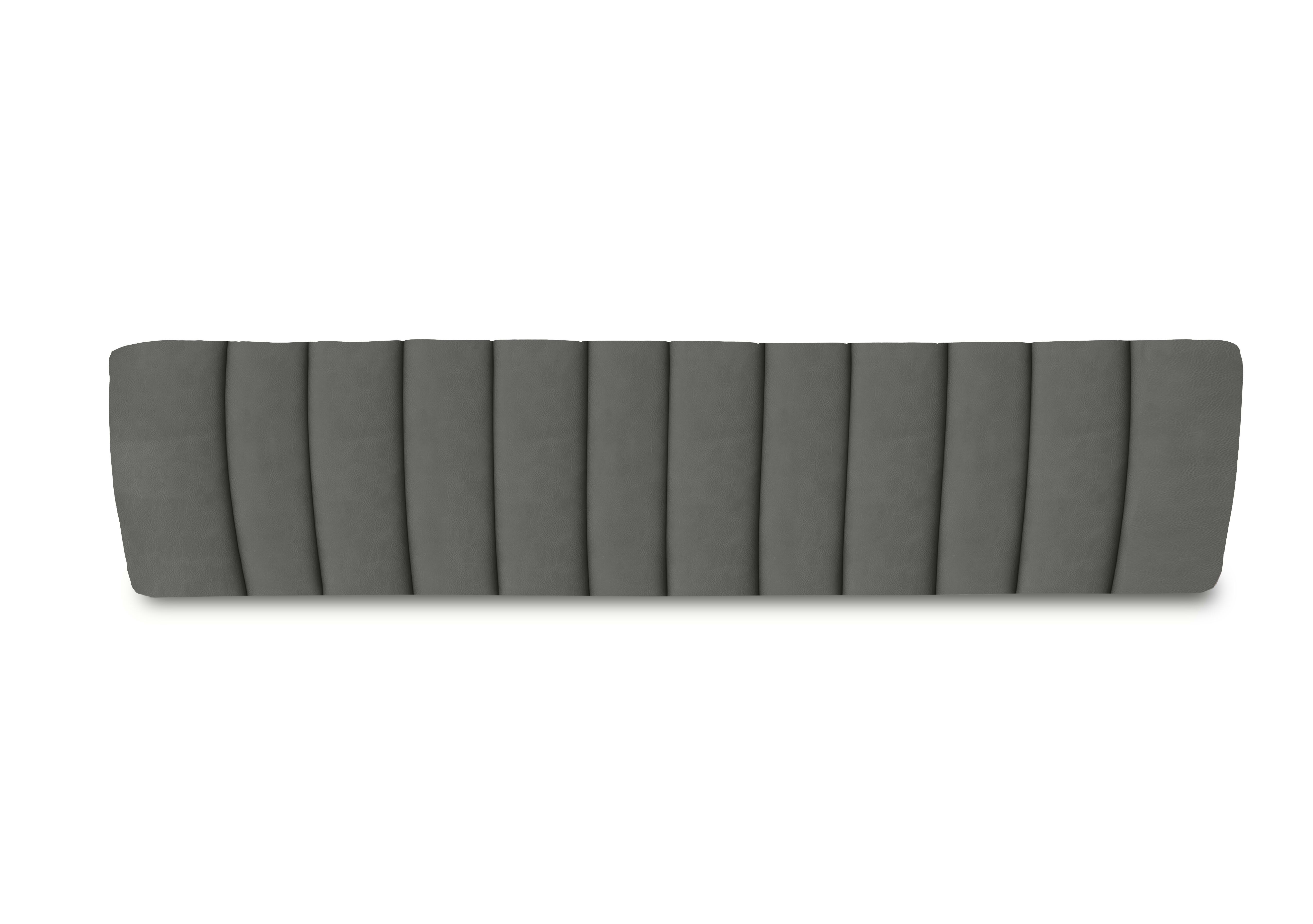 Njord Faux Leather Dining Bench Pad in Grey on Furniture Village