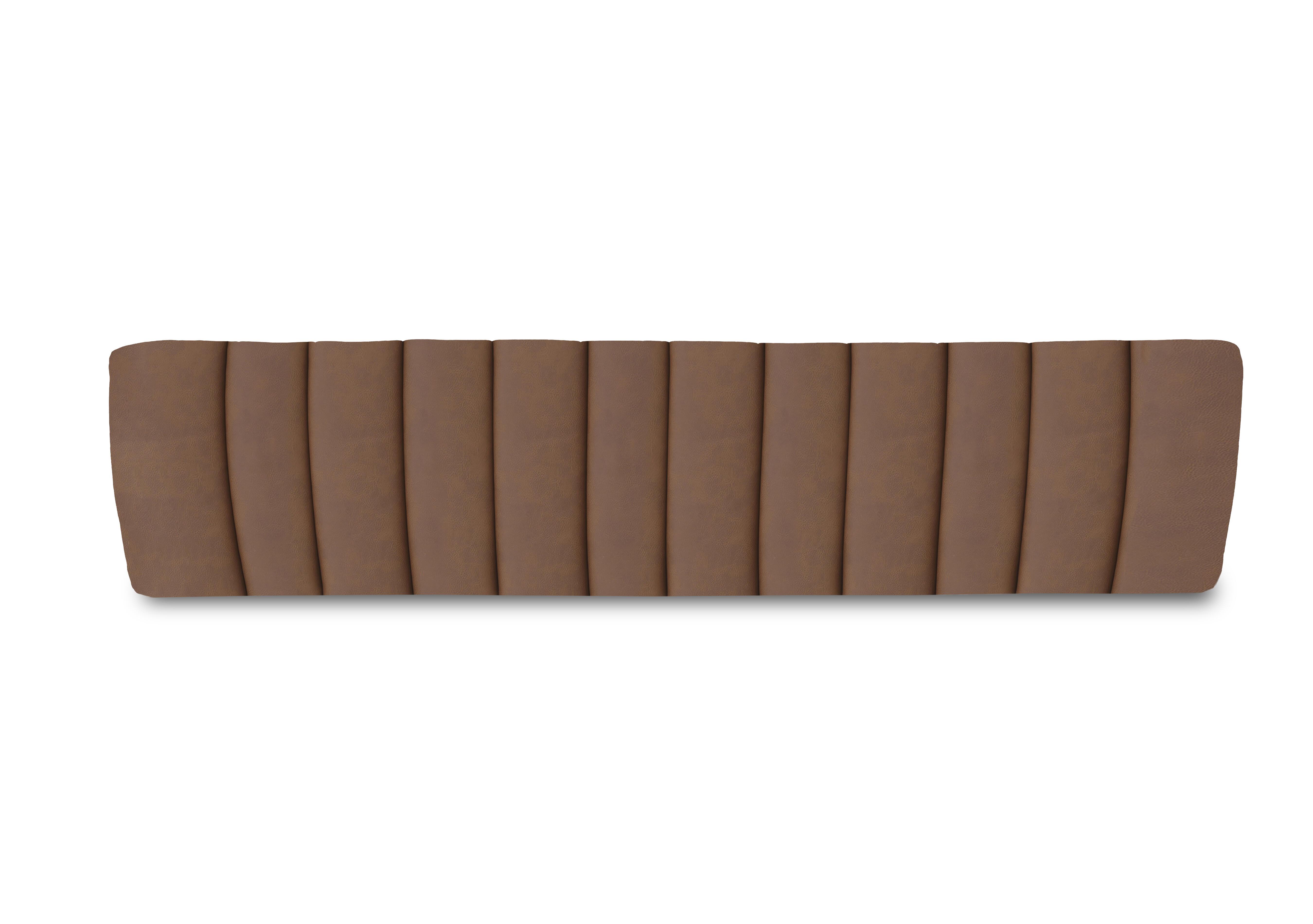 Njord Faux Leather Dining Bench Pad in Tan on Furniture Village