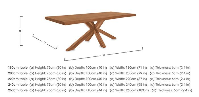 Njord Raw Edge Dining Table with Wood Star Base in  on Furniture Village