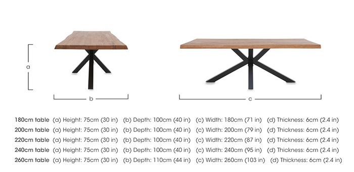 Njord Raw Edge Dining Table with Metal Star Base in  on Furniture Village