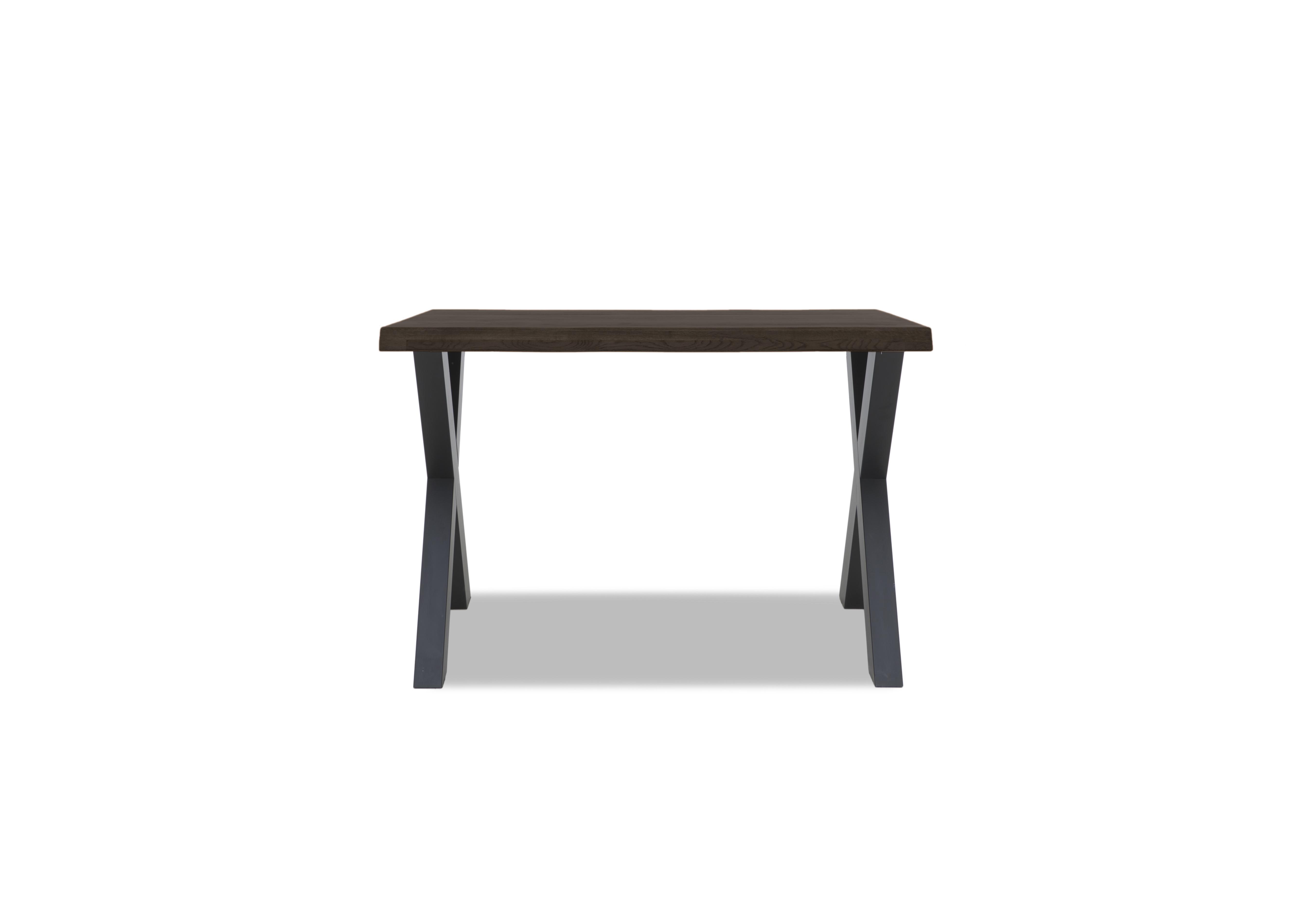 Compact Terra Raw Edge Bar Table with X-Shaped Legs in 02 Smoked on Furniture Village