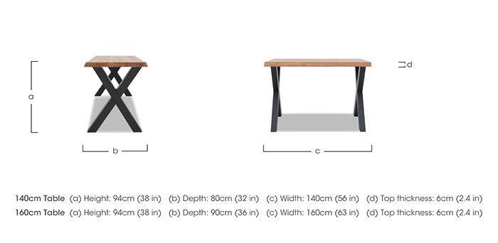 Compact Terra Raw Edge Bar Table with X-Shaped Legs in  on Furniture Village