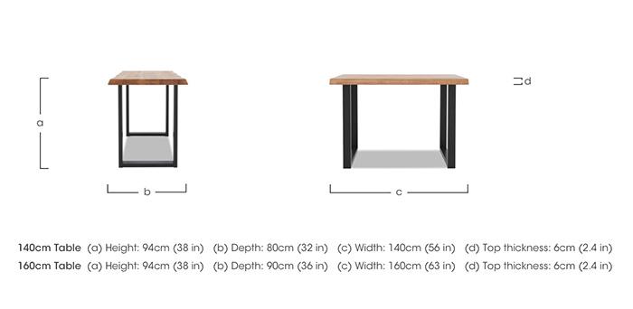 Compact Terra Raw Edge Bar Table with U-Shaped Legs in  on Furniture Village