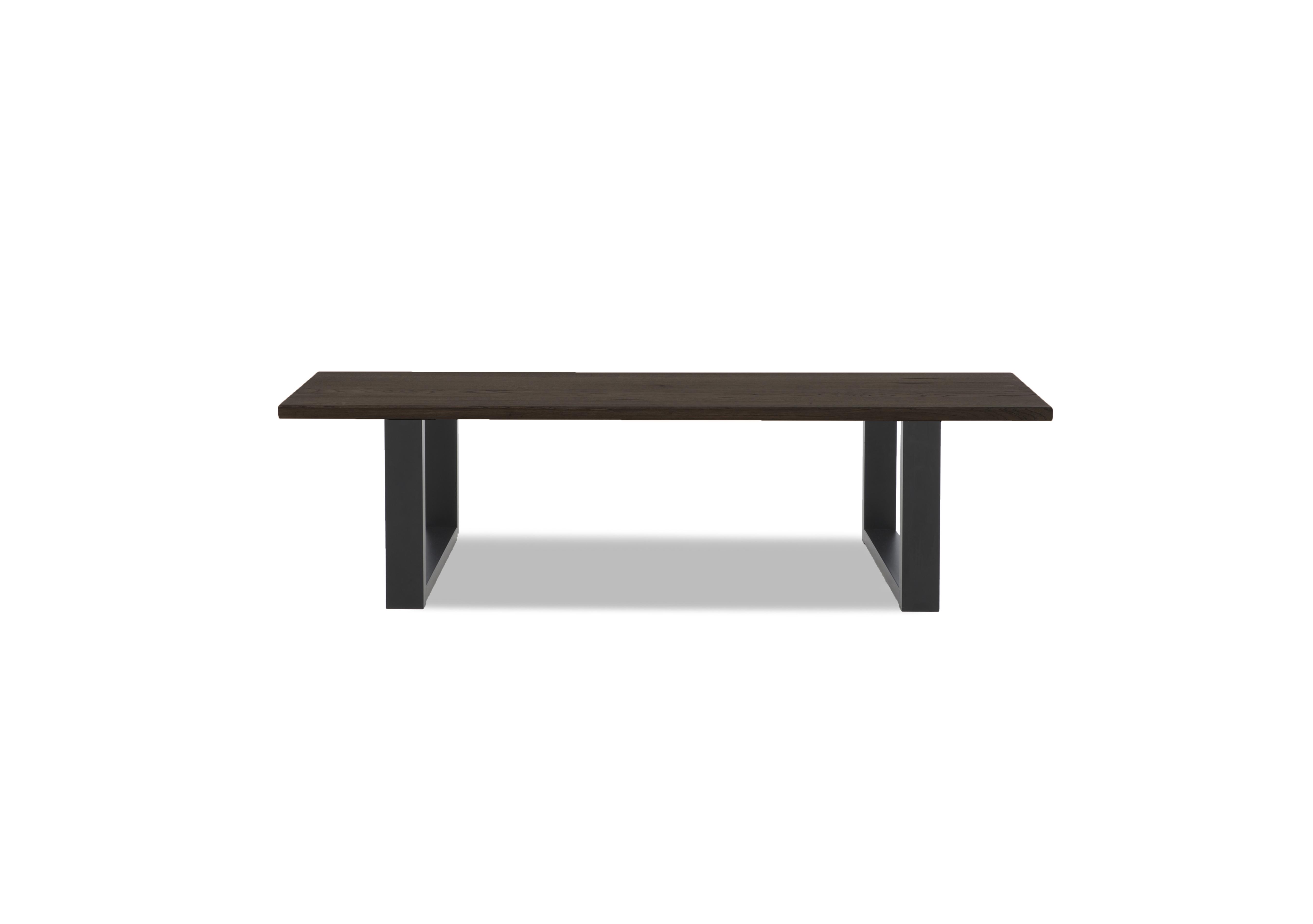 Compact Terra Dining Bench with U-Shaped Legs in 02 Smoked on Furniture Village