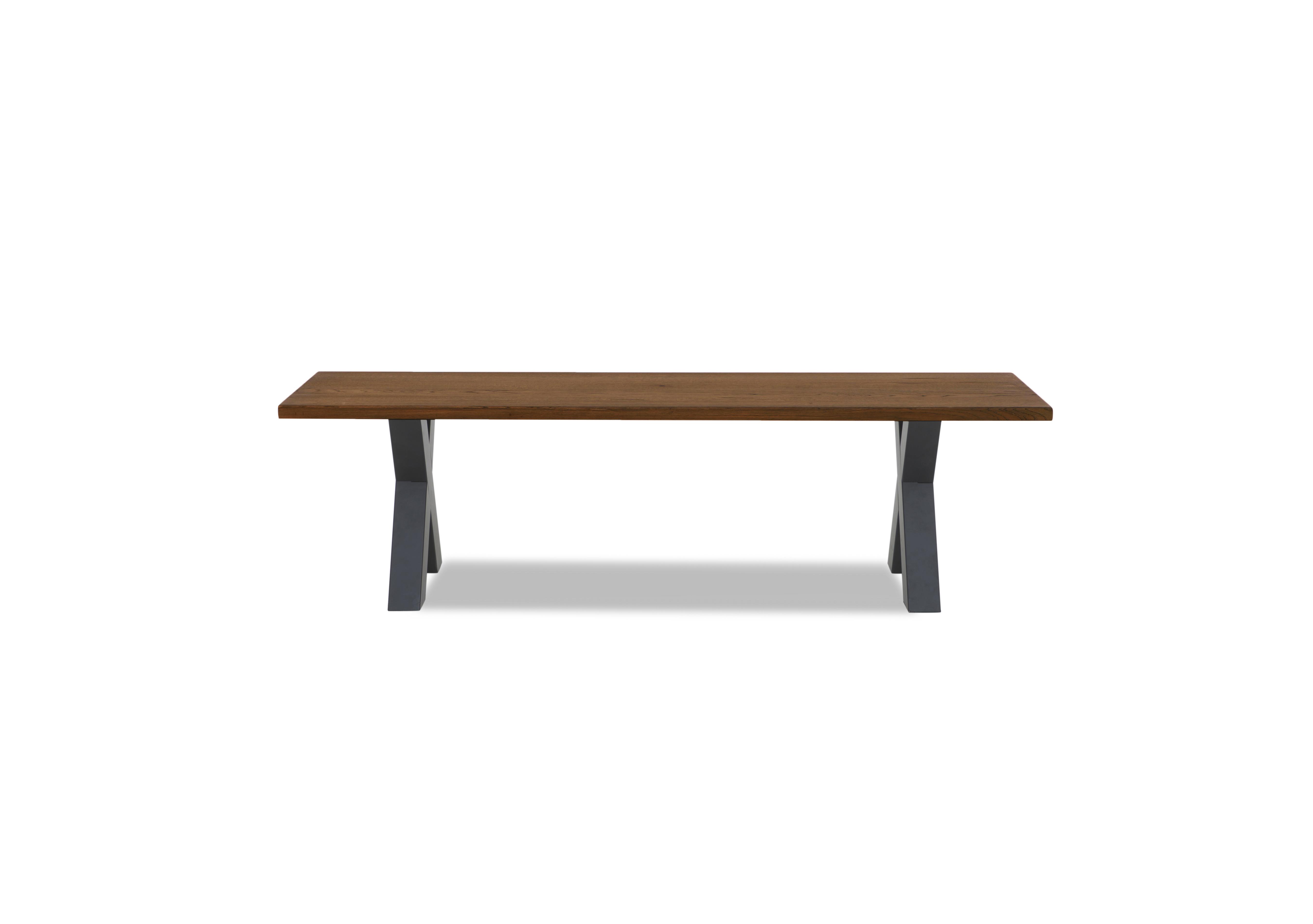 Compact Terra Dining Bench with X-Shaped Legs in 04 Desert on Furniture Village