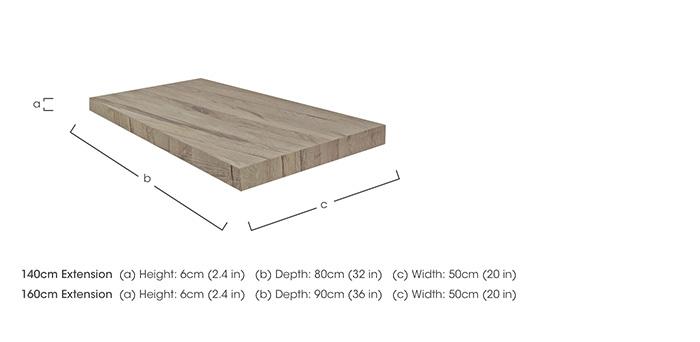 Compact Terra Straight Edge Dining Table Extension Leaf in  on Furniture Village