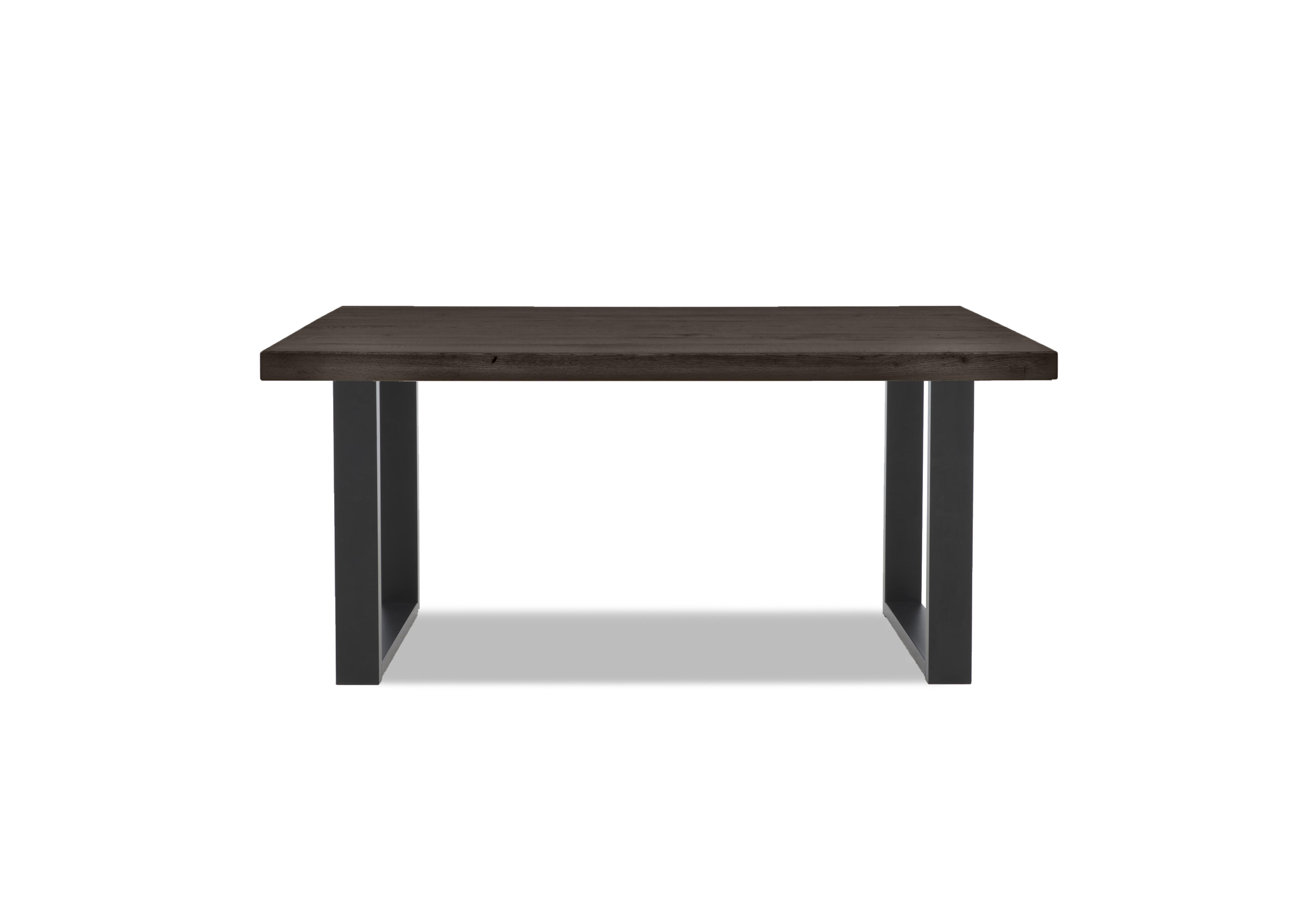 Compact Terra Straight Edge Dining Table with U-Shaped Legs in 02 Smoked on Furniture Village