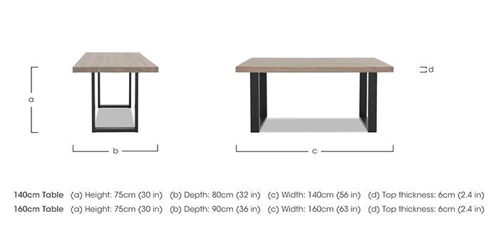Compact Terra Straight Edge Dining Table with U-Shaped Legs in  on Furniture Village
