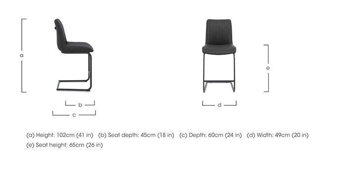 Terra Pair of Fixed Bar Stools in  on Furniture Village