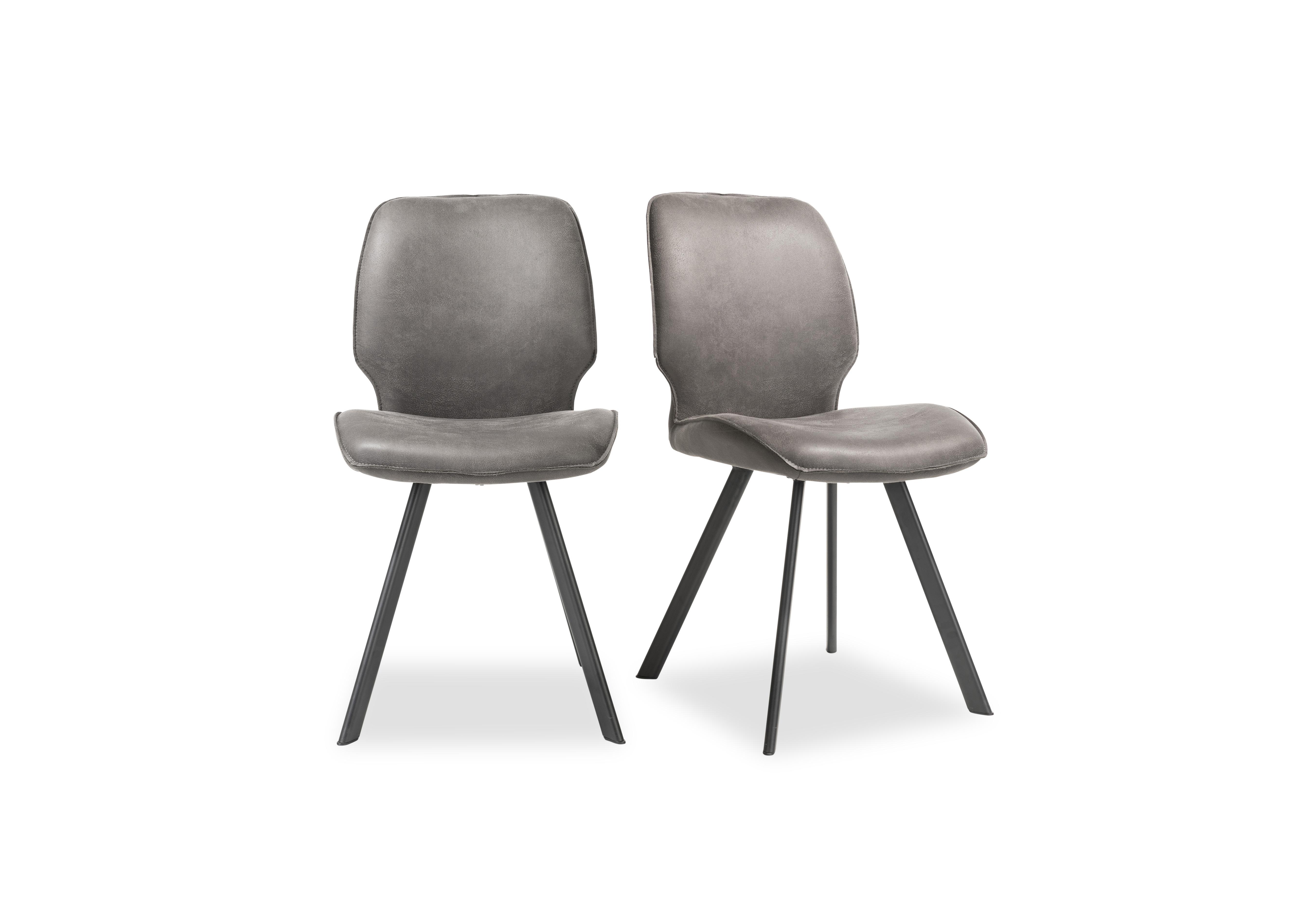 Montreal Semmi Pair of Dining Chairs in Grey on Furniture Village