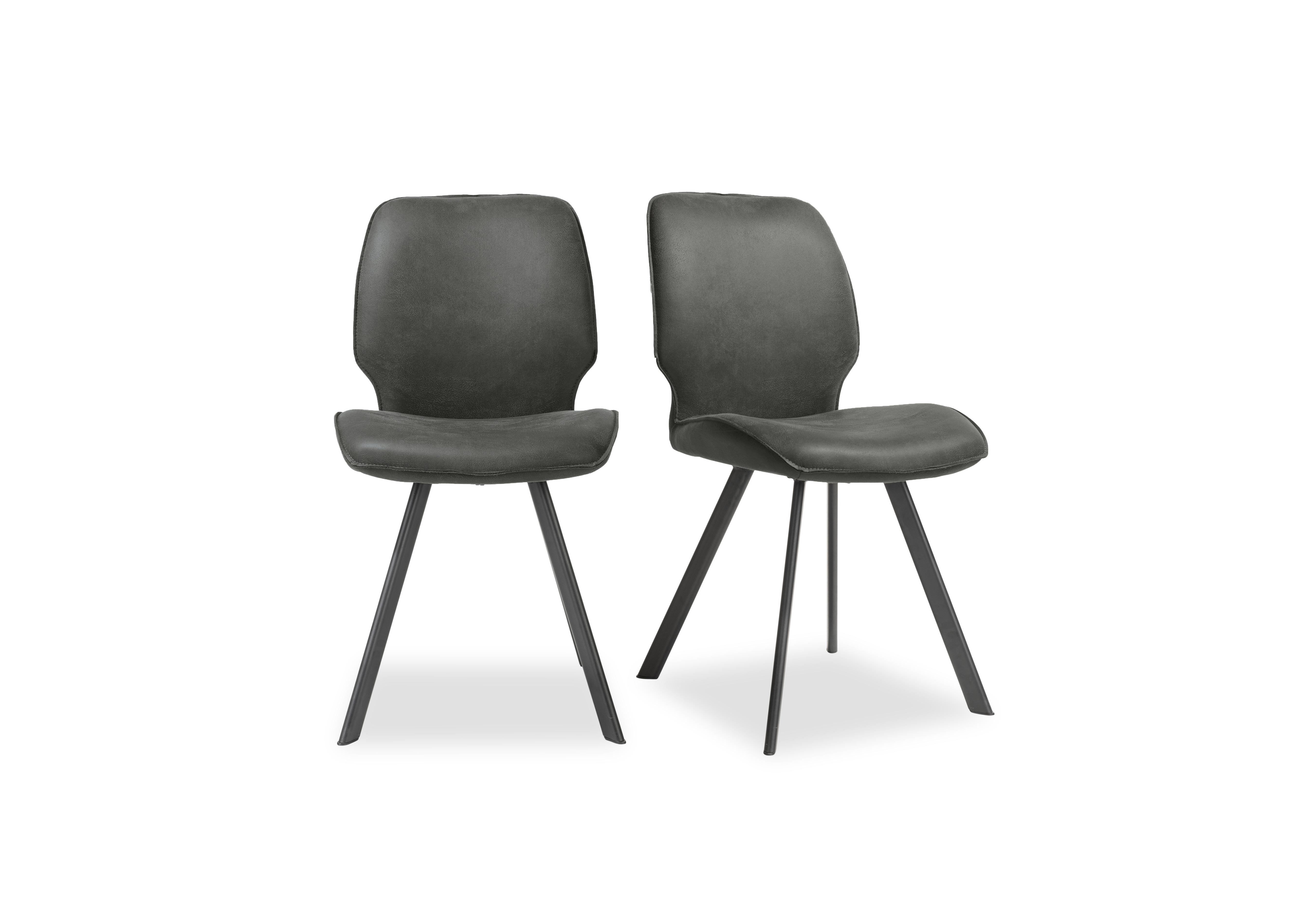 Montreal Semmi Pair of Dining Chairs in Off Black on Furniture Village