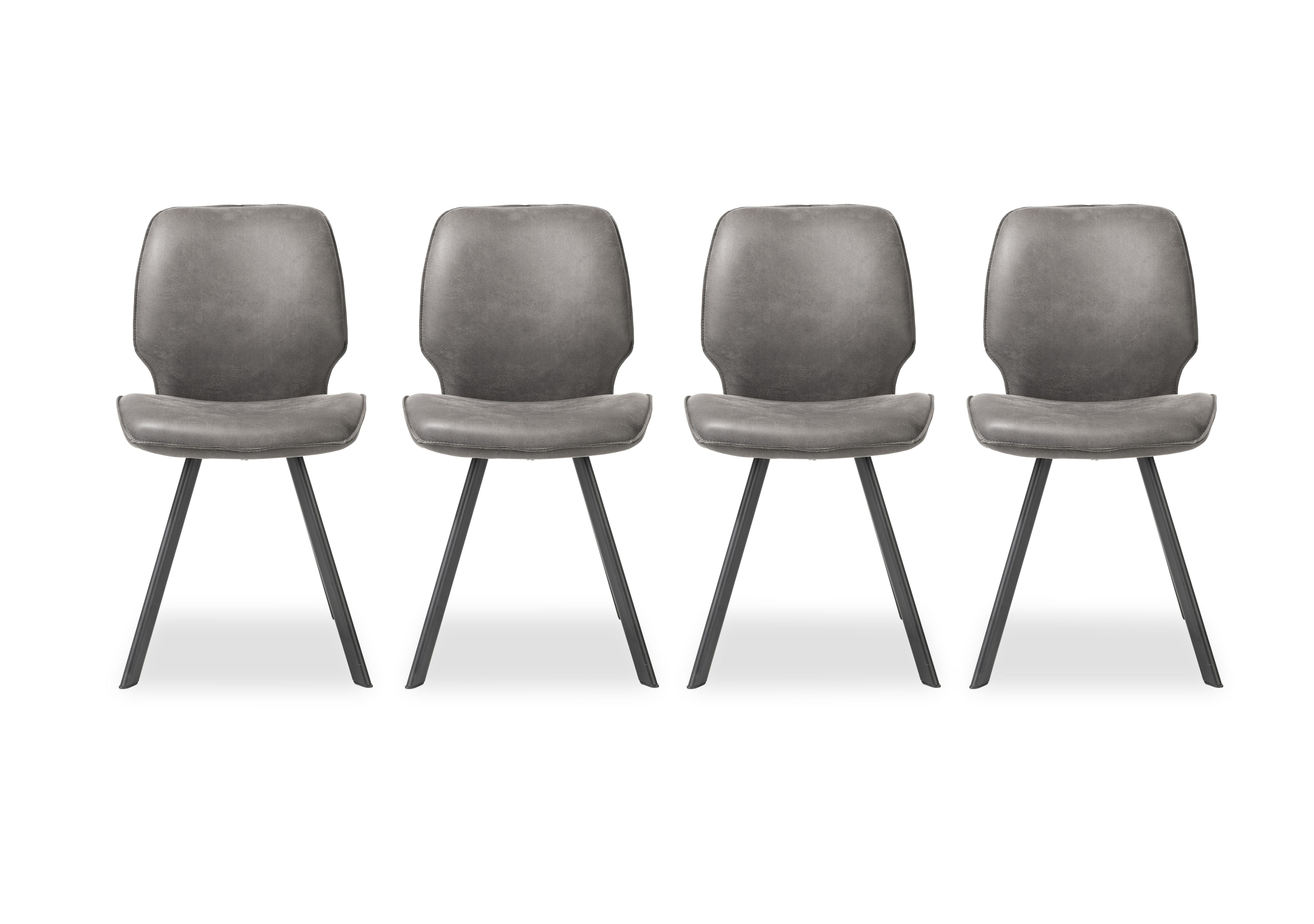 Montreal Semmi Set of 4 Dining Chairs in Grey on Furniture Village