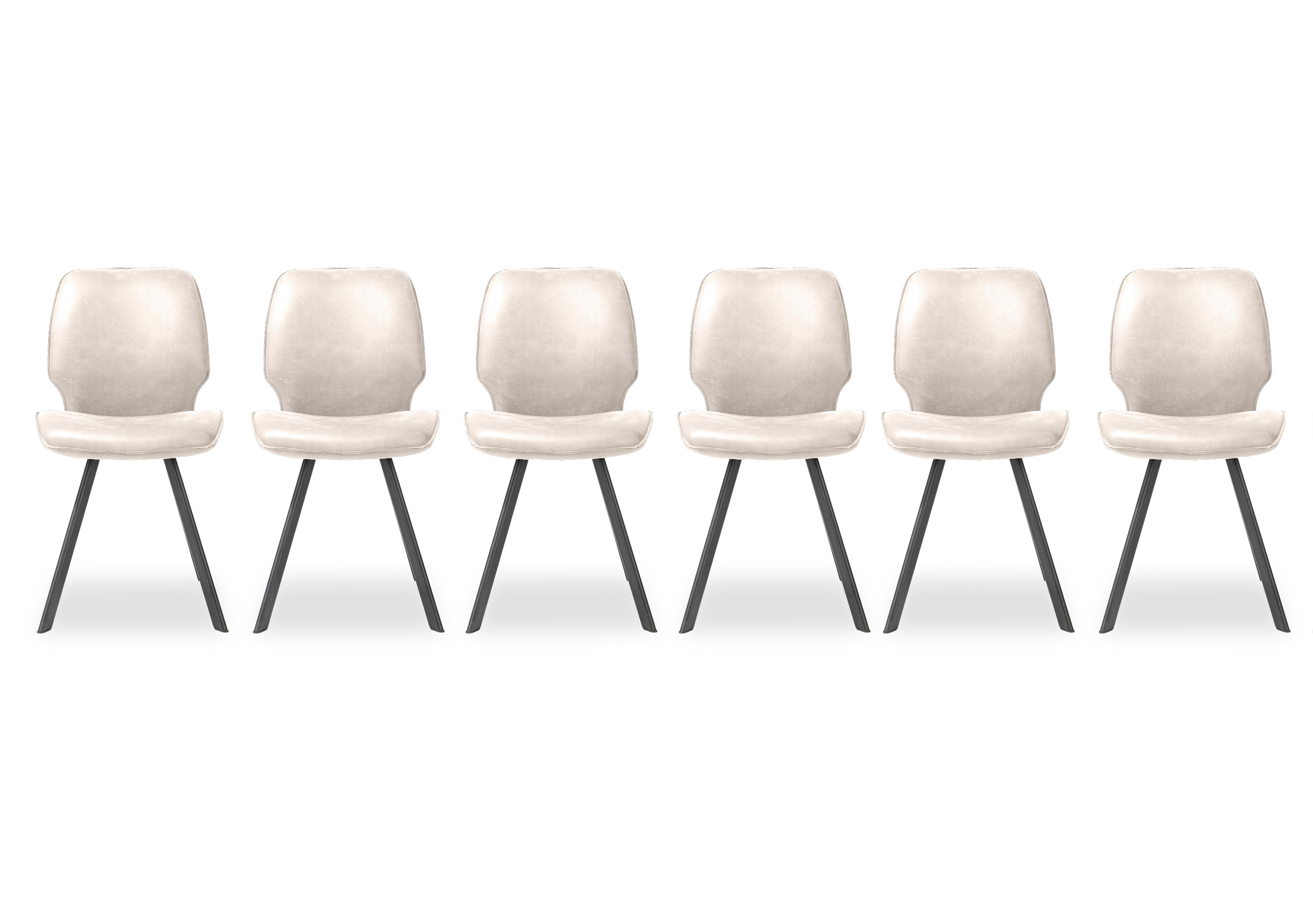 Montreal Semmi Set of 6 Dining Chairs in Kiezel on Furniture Village