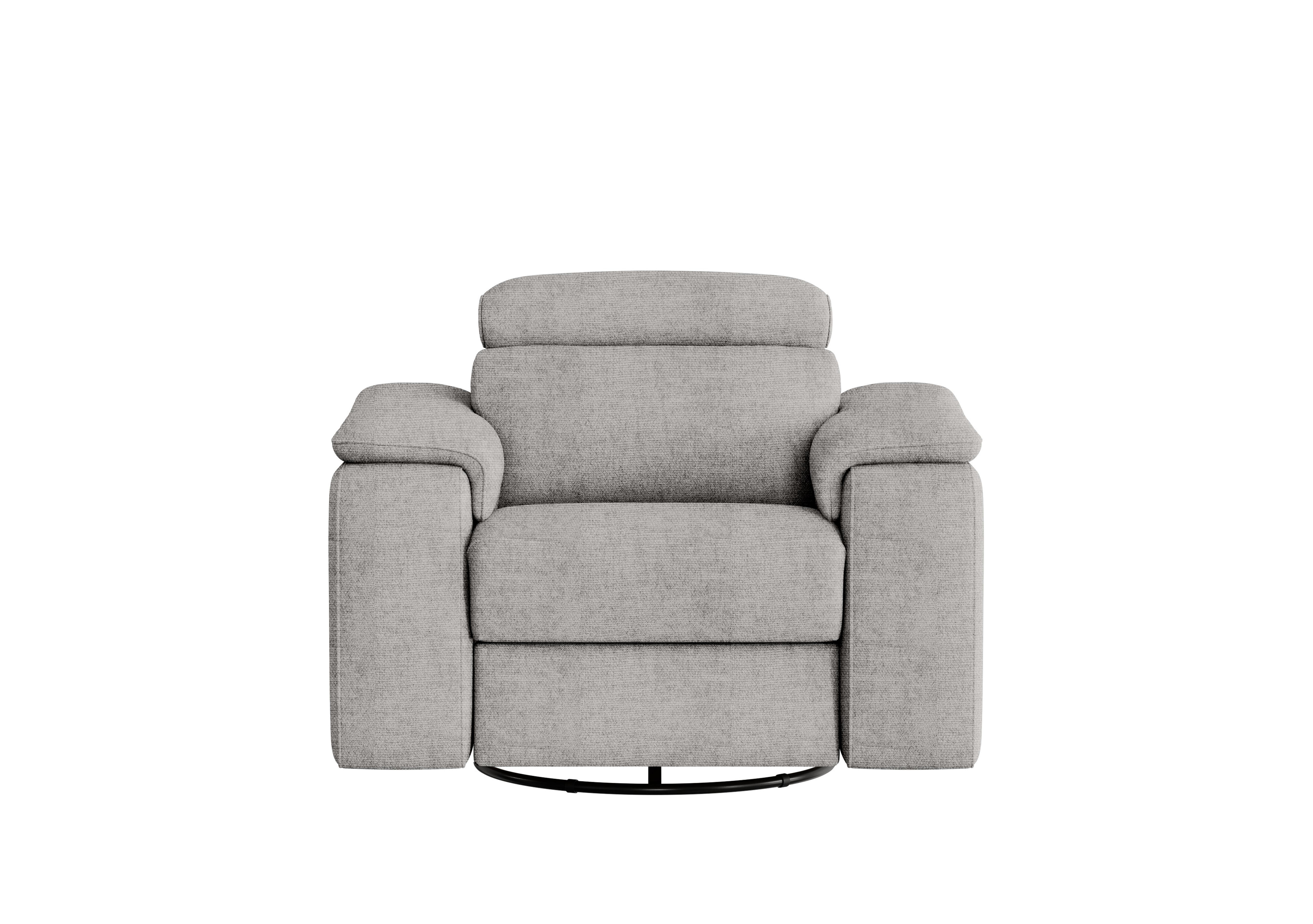 Davide Fabric Swivel Rocker Power Recliner Chair in Baobab Ecru on Furniture Village