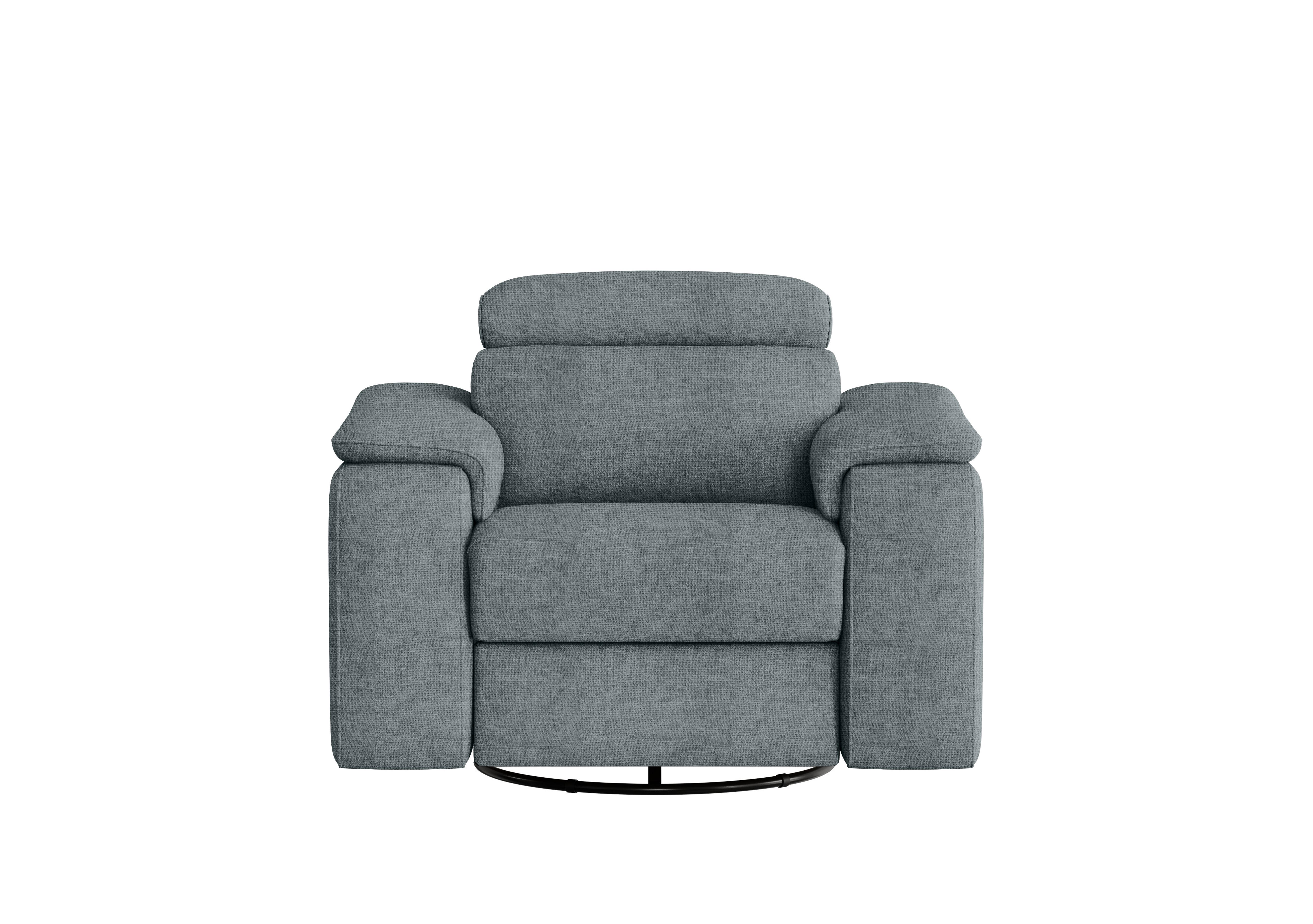 Davide Fabric Swivel Rocker Power Recliner Chair in Baobab Grigio 546 on Furniture Village