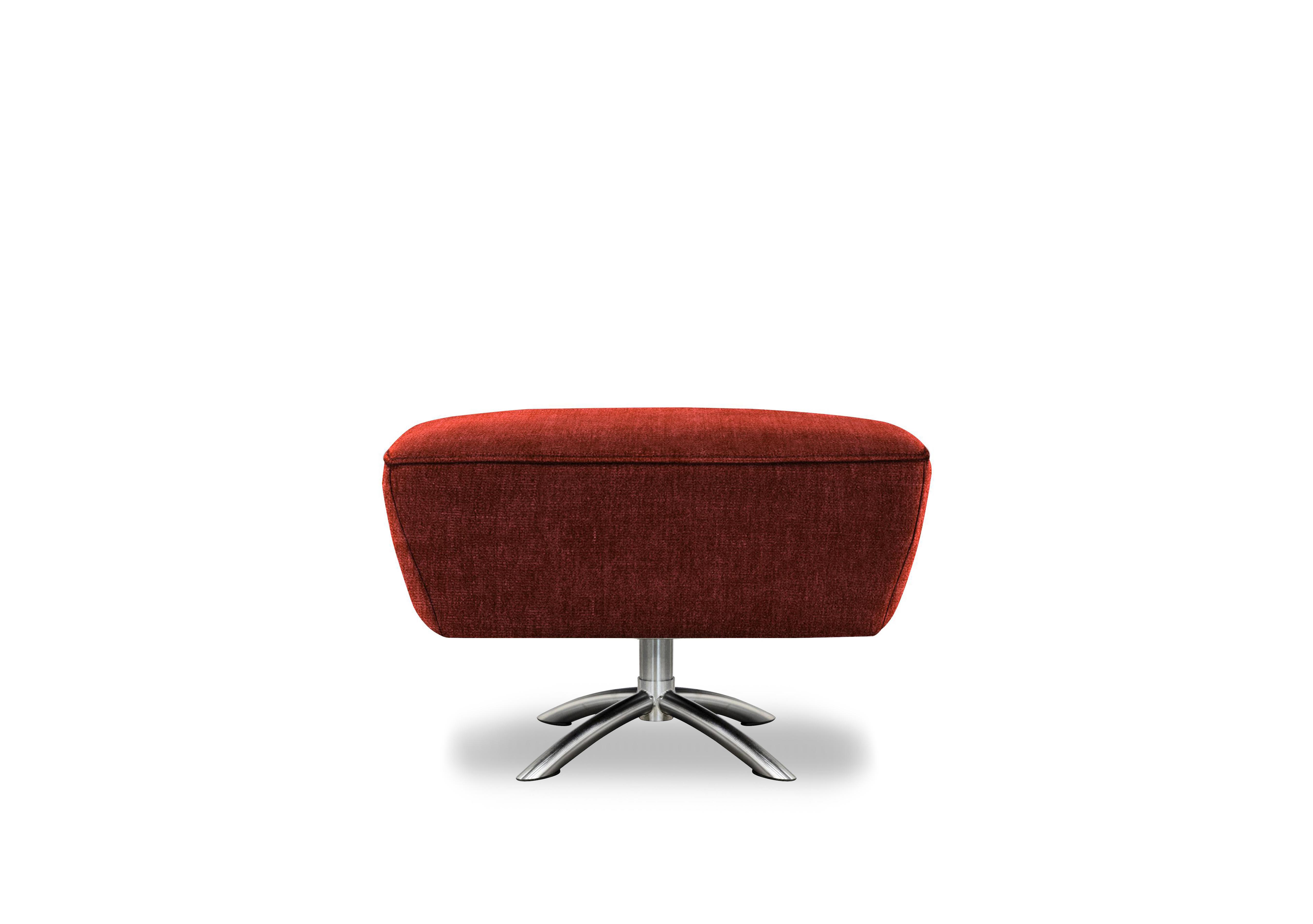 Arlo Fabric Swivel Footstool in B148 Manhattan Burgundy Ch Ft on Furniture Village