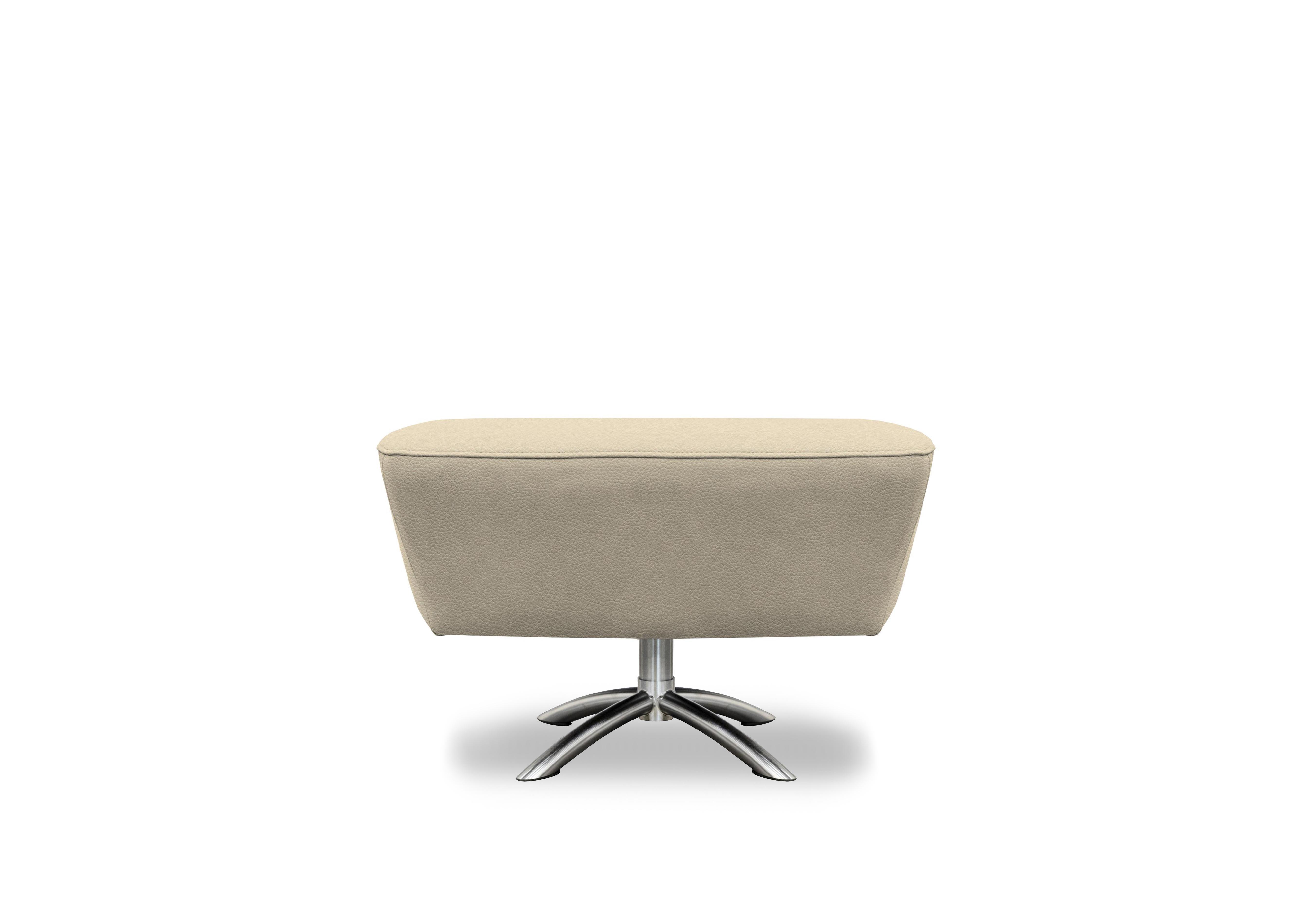 Arlo Leather Swivel Footstool in H001 Oxford Mushroom Ch Ft on Furniture Village